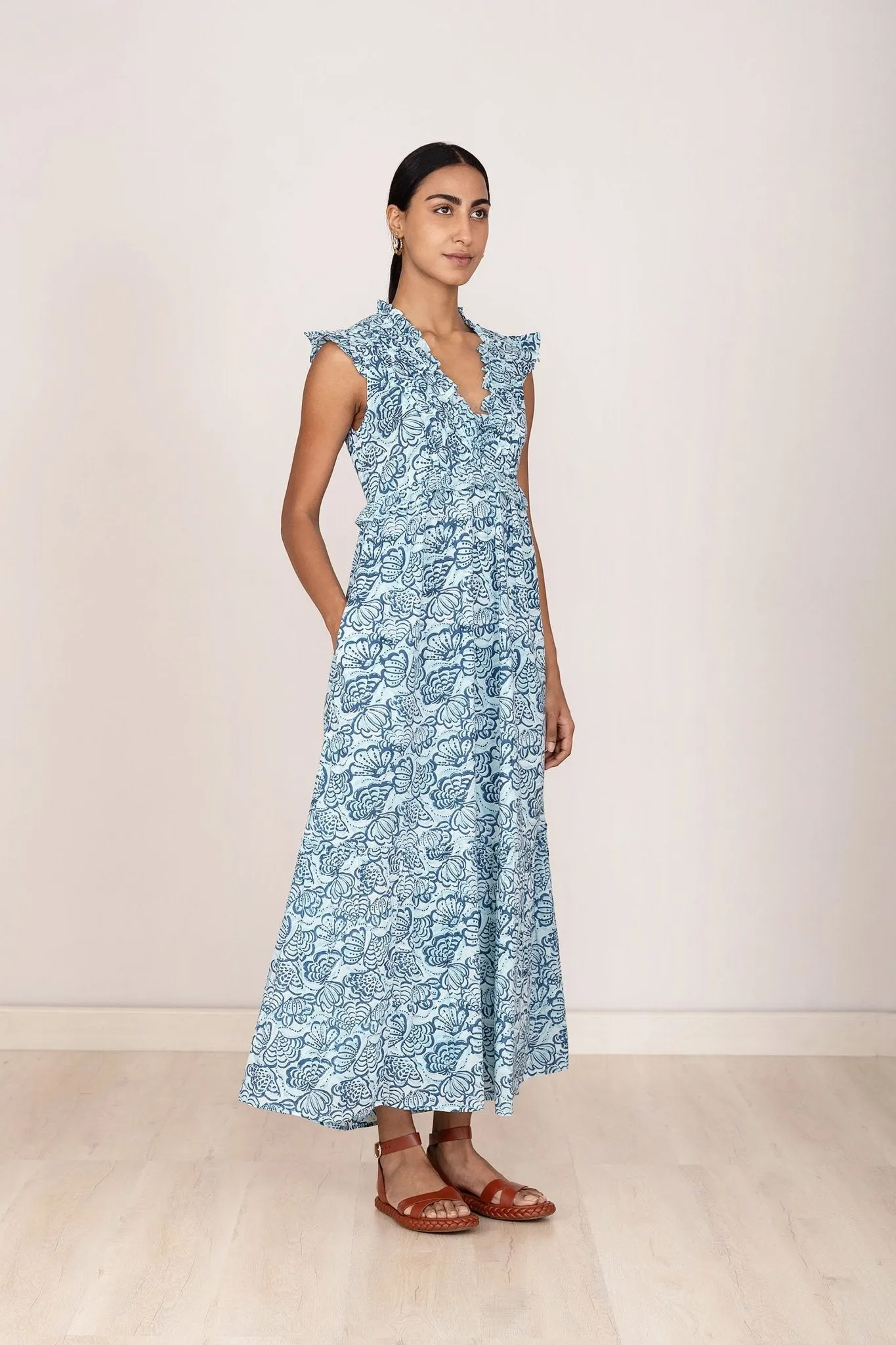 Constance Dress Shell Aqua sold by Banjanan product image thumbnail 5