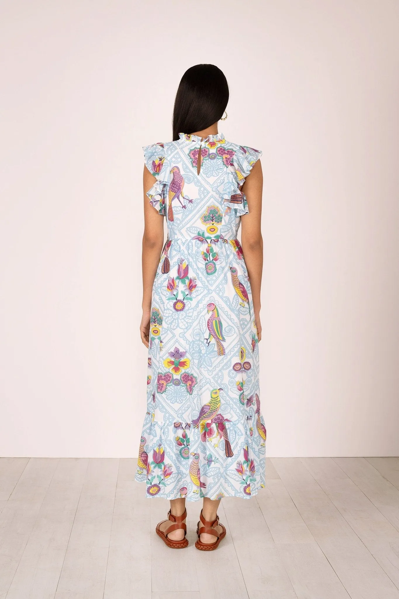 Hannah Dress Folk Floral Sky sold by Banjanan product image thumbnail 3