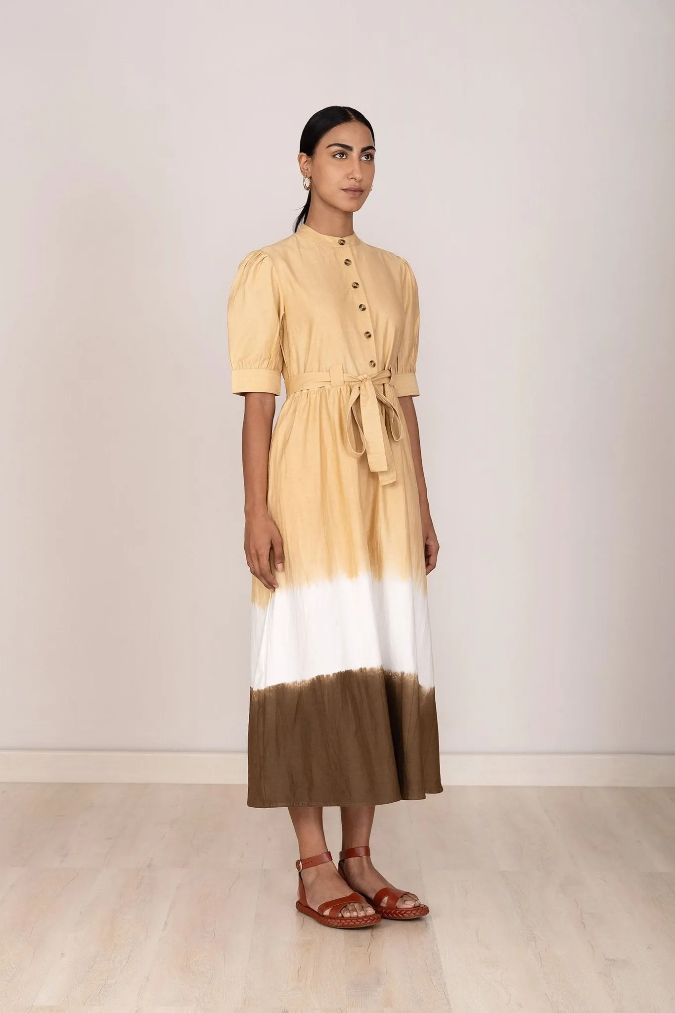 Daffodil Dress Hand Dip Dye Sand sold by Banjanan product image thumbnail 5