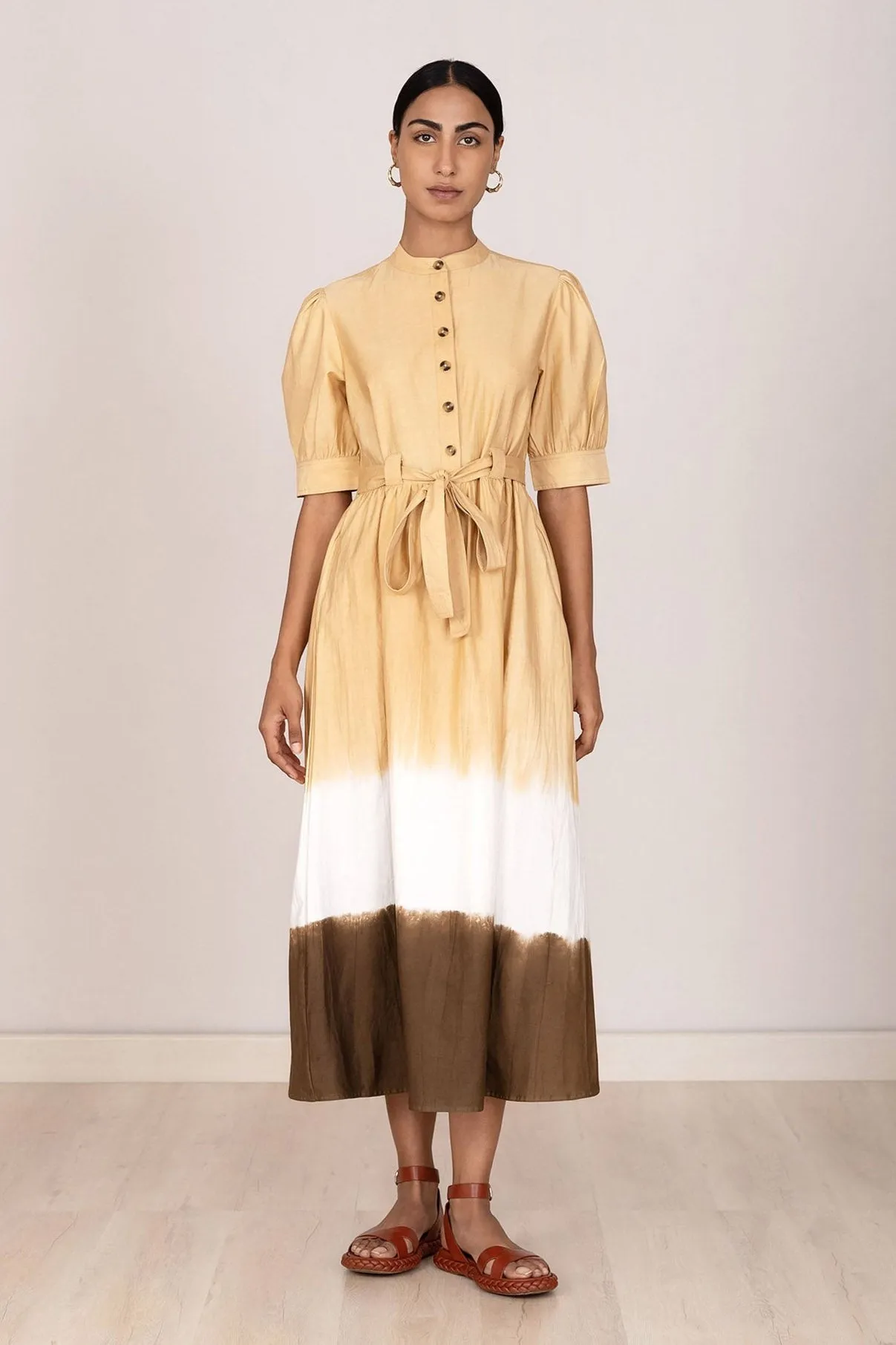 Daffodil Dress Hand Dip Dye Sand sold by Banjanan product image thumbnail 4