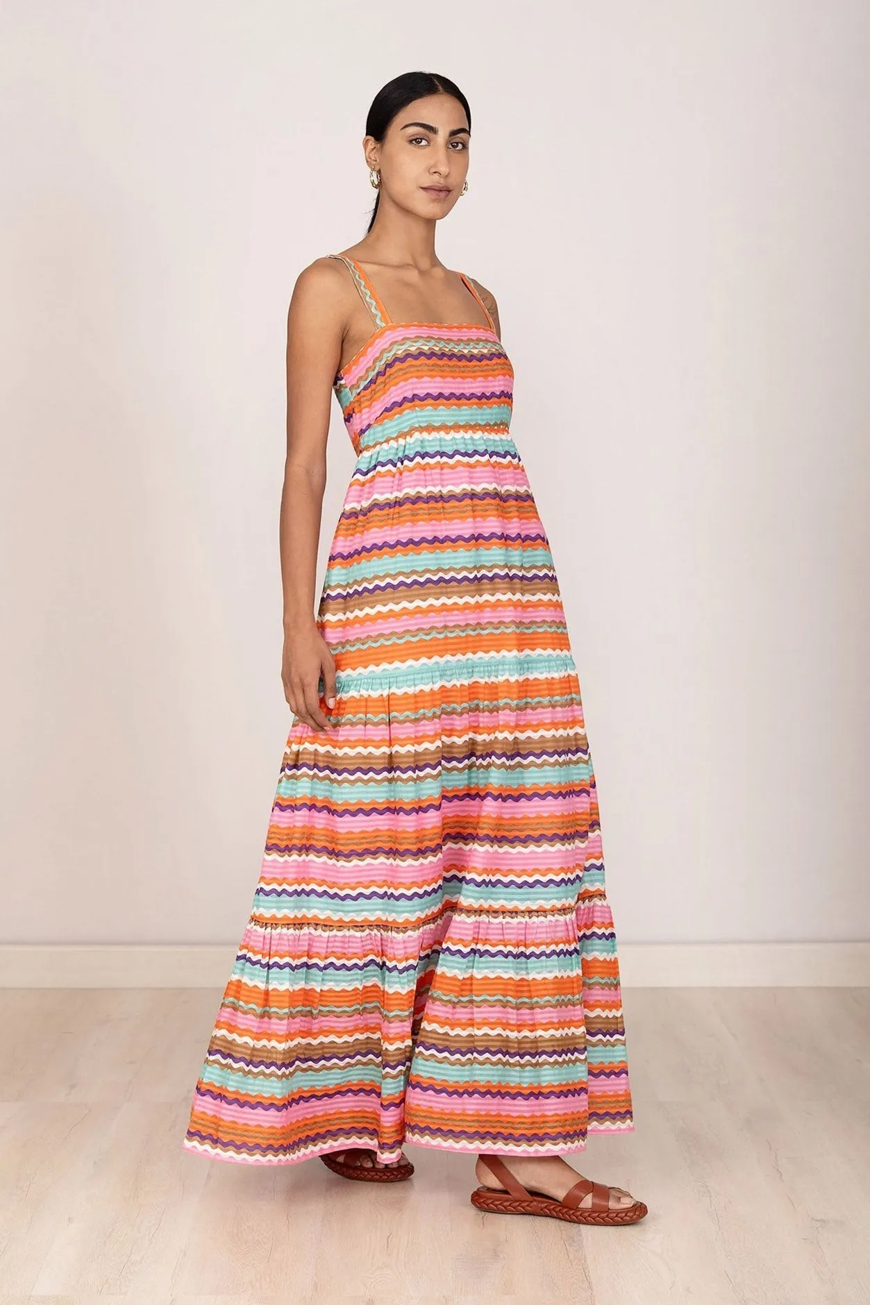 Daniella Dress Wavy Cascade sold by Banjanan