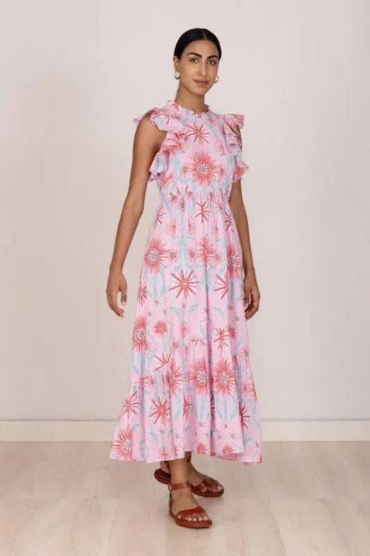 Hannah Dress Anemone Prism sold by Banjanan