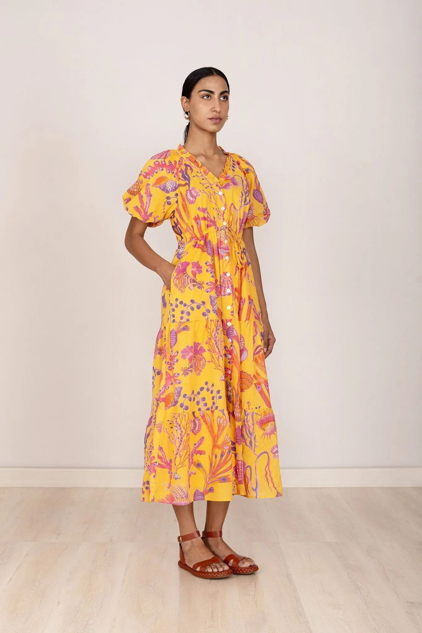 Poppy Dress Marine Golden sold by Banjanan product image thumbnail 5