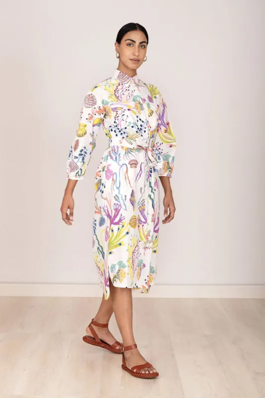 Gemma Dress Marine Mirage sold by Banjanan