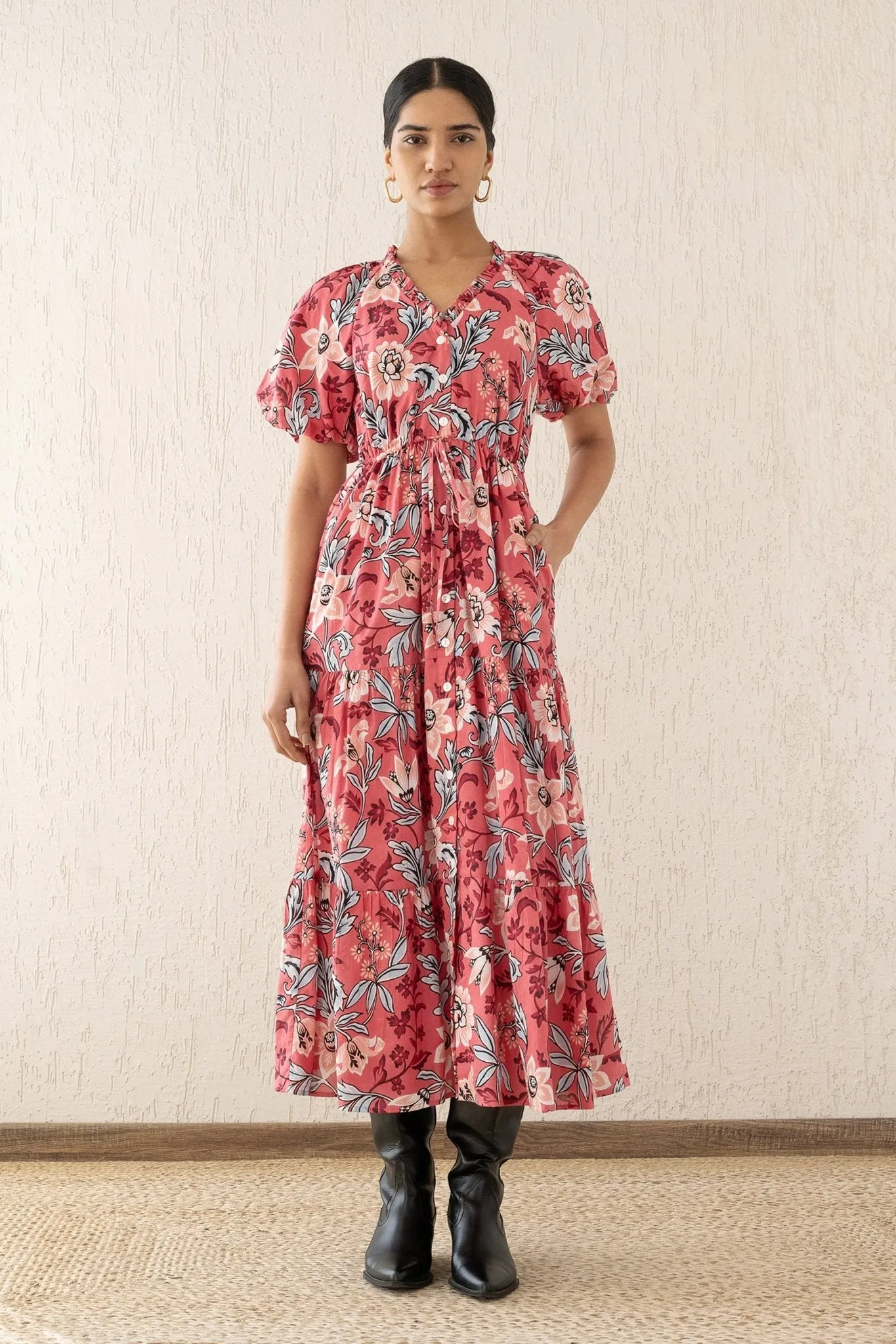 Poppy Dress Elisabetta Vine Rose sold by Banjanan product image thumbnail 4