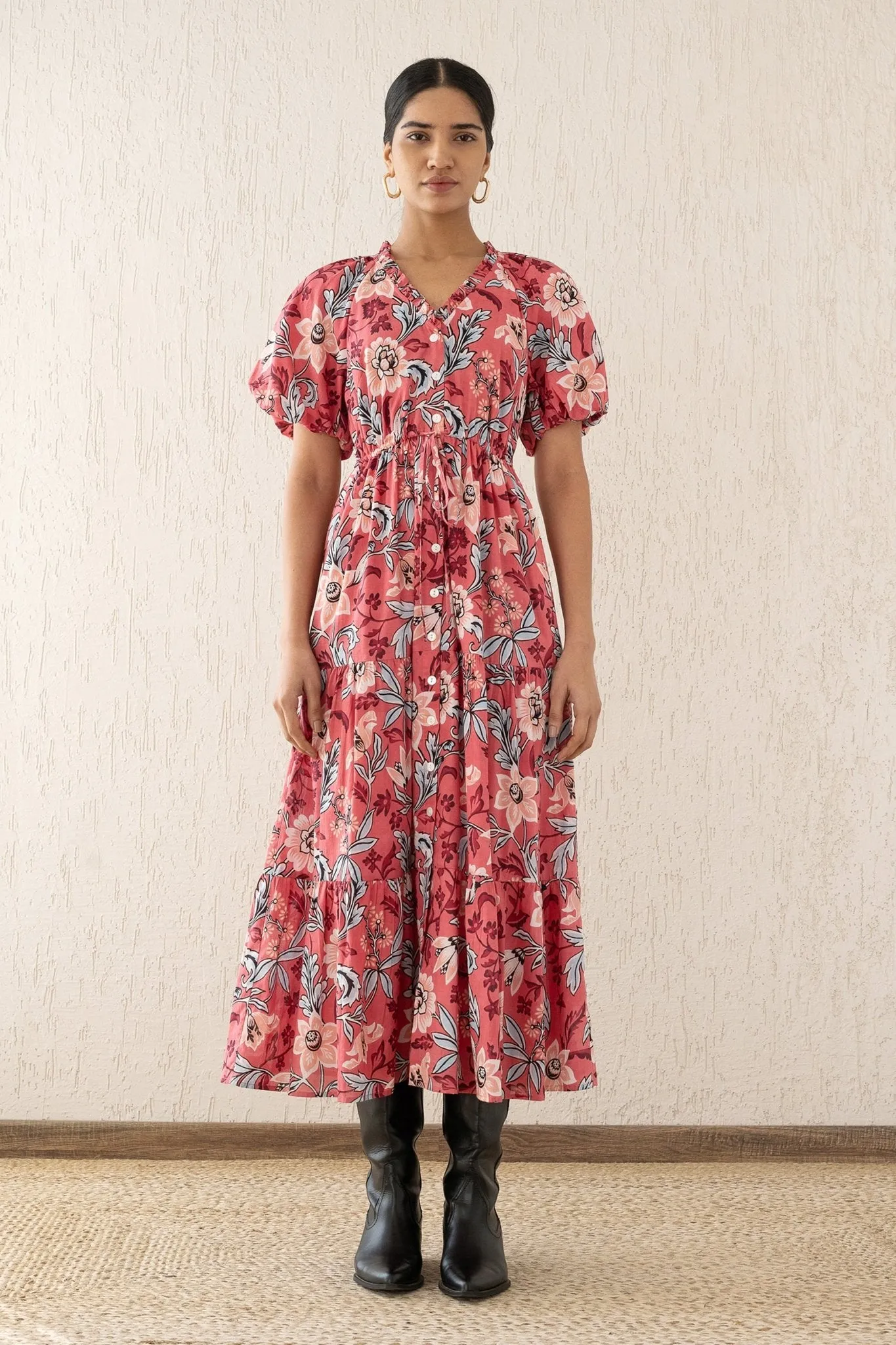 Poppy Dress Elisabetta Vine Rose sold by Banjanan