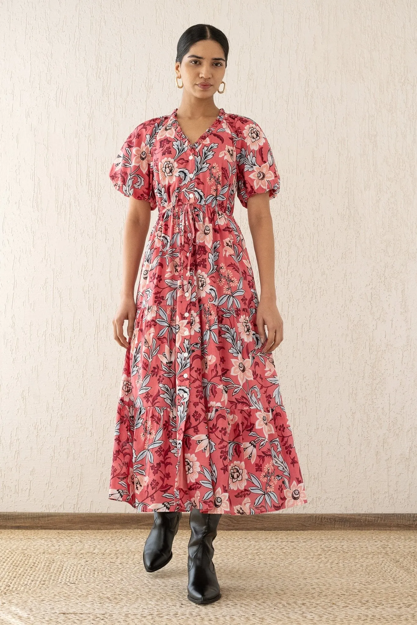 Poppy Dress Elisabetta Vine Rose sold by Banjanan product image thumbnail 5