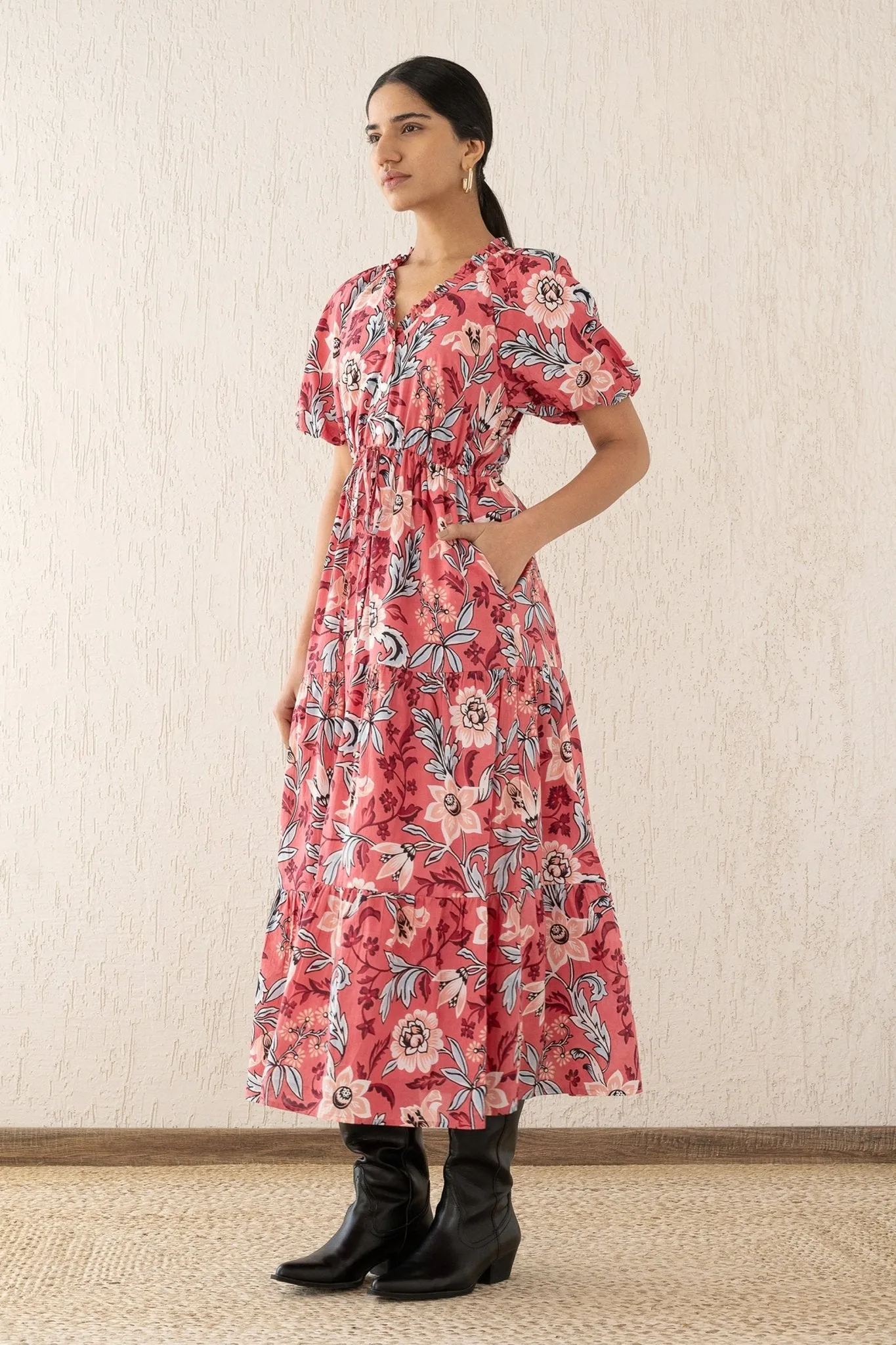 Poppy Dress Elisabetta Vine Rose sold by Banjanan product image thumbnail 2