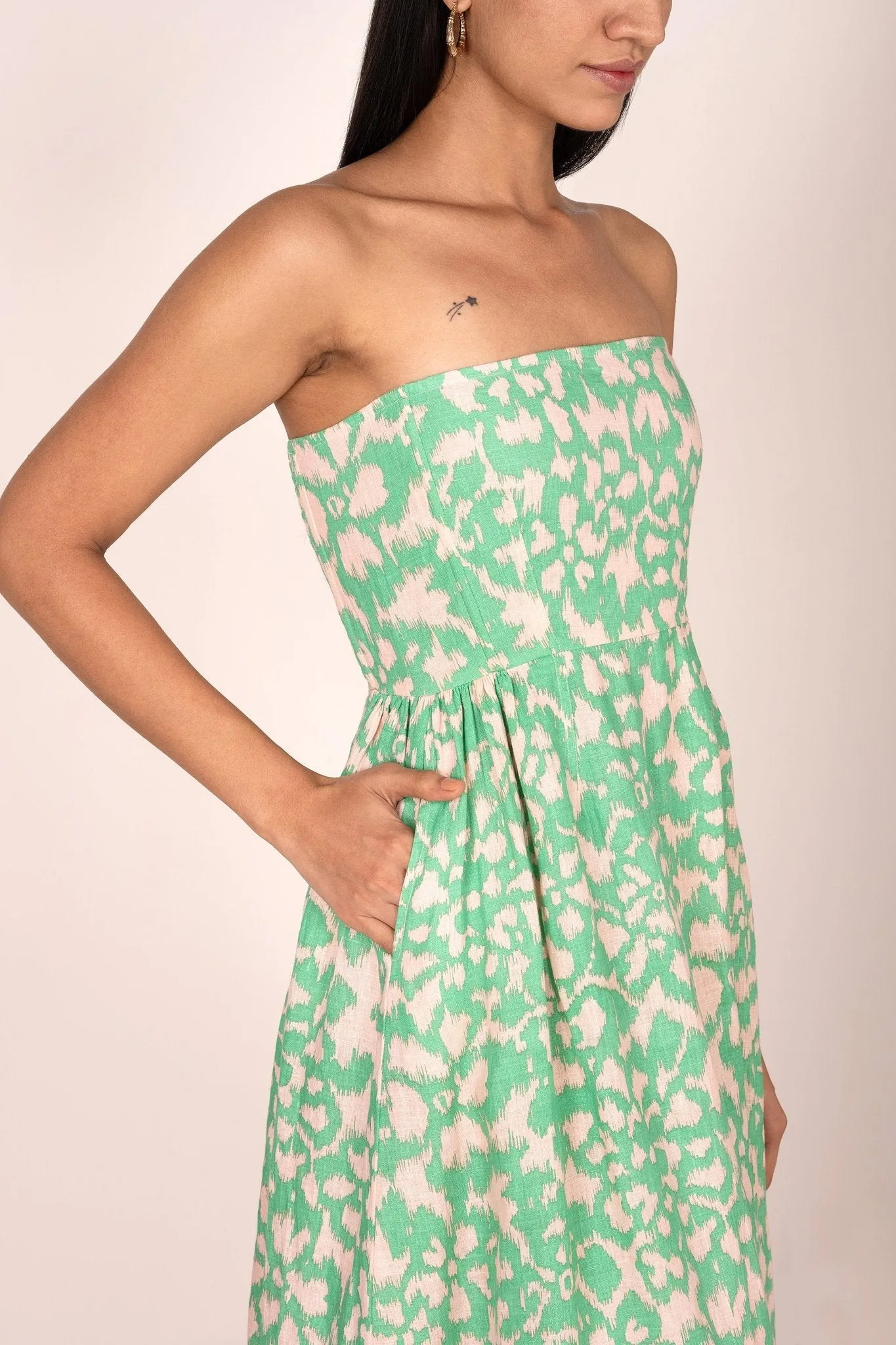 Simona Dress Ikat Floral Calcite sold by Banjanan product image thumbnail 5