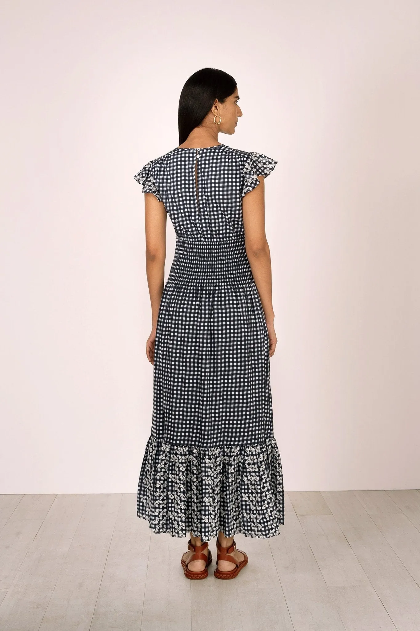 Aurelia Dress Gingham Noir sold by Banjanan product image thumbnail 3