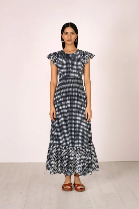 Aurelia Dress Gingham Noir made by Banjanan