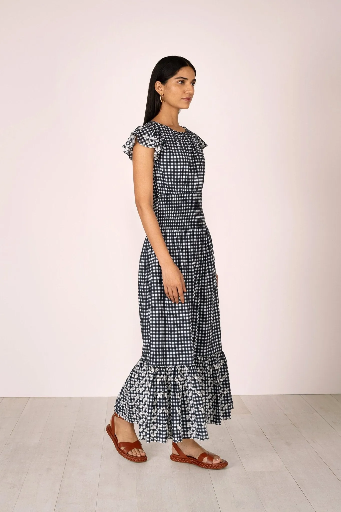 Aurelia Dress Gingham Noir sold by Banjanan product image thumbnail 5