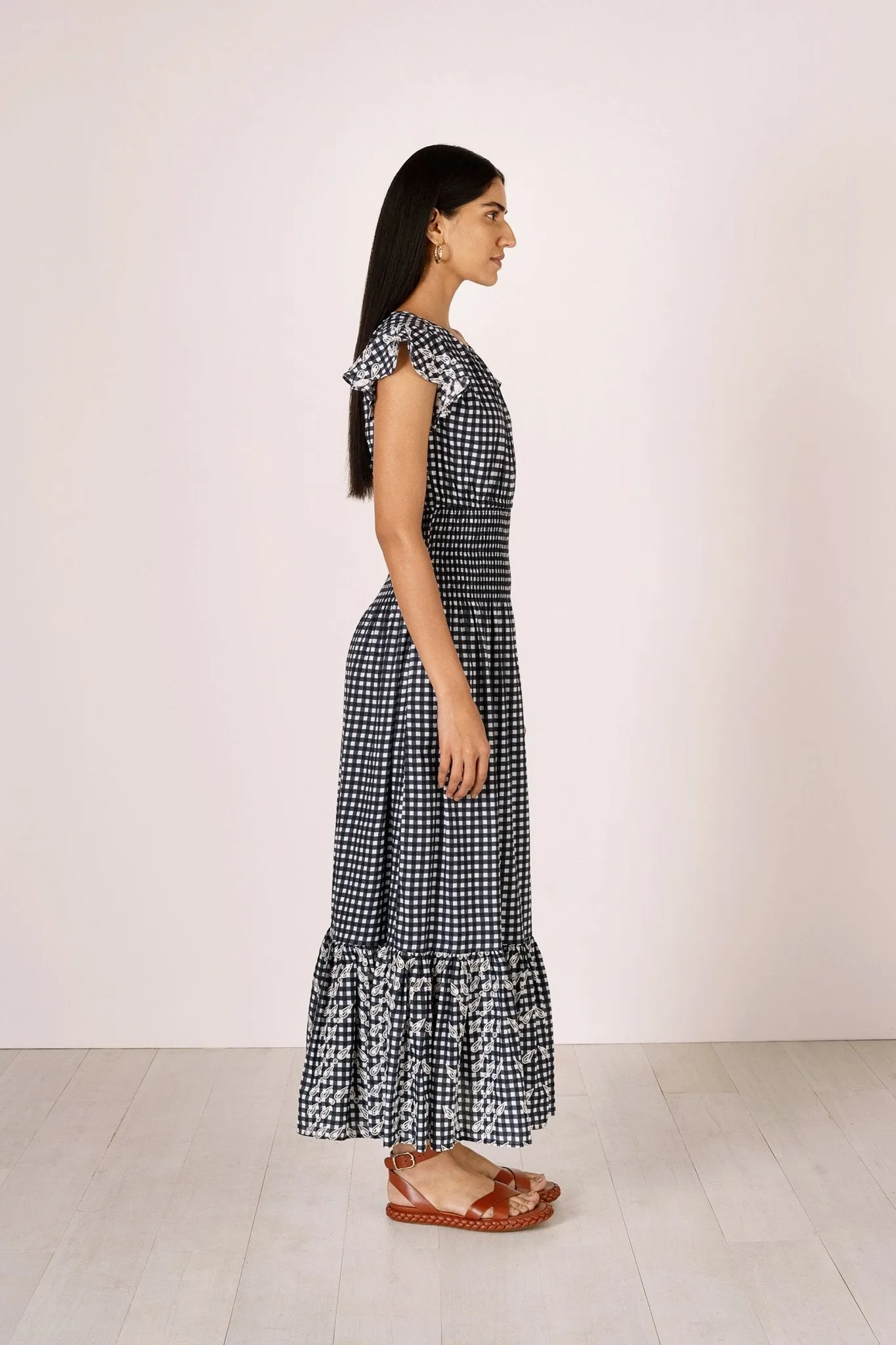 Aurelia Dress Gingham Noir sold by Banjanan product image thumbnail 4