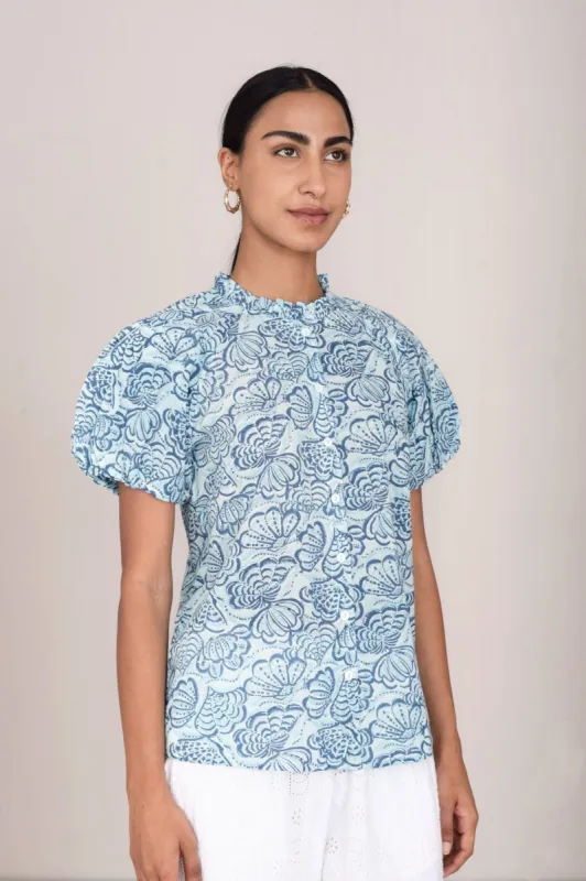 Tammy Top Shell Aqua sold by Banjanan