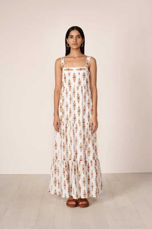 Daniella Dress Kashmir Trail Coconut sold by Banjanan