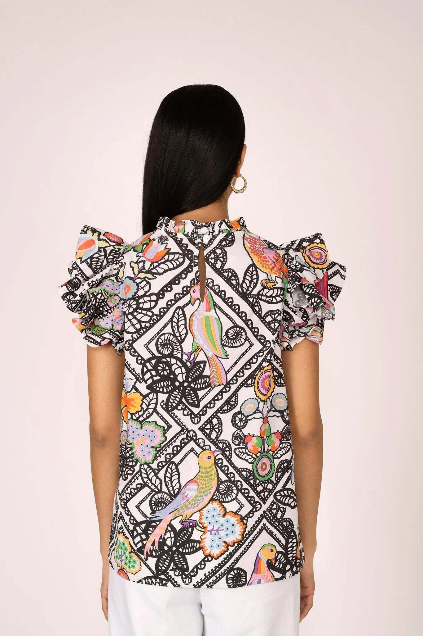 Klara Top Folk Lace Black sold by Banjanan product image thumbnail 3