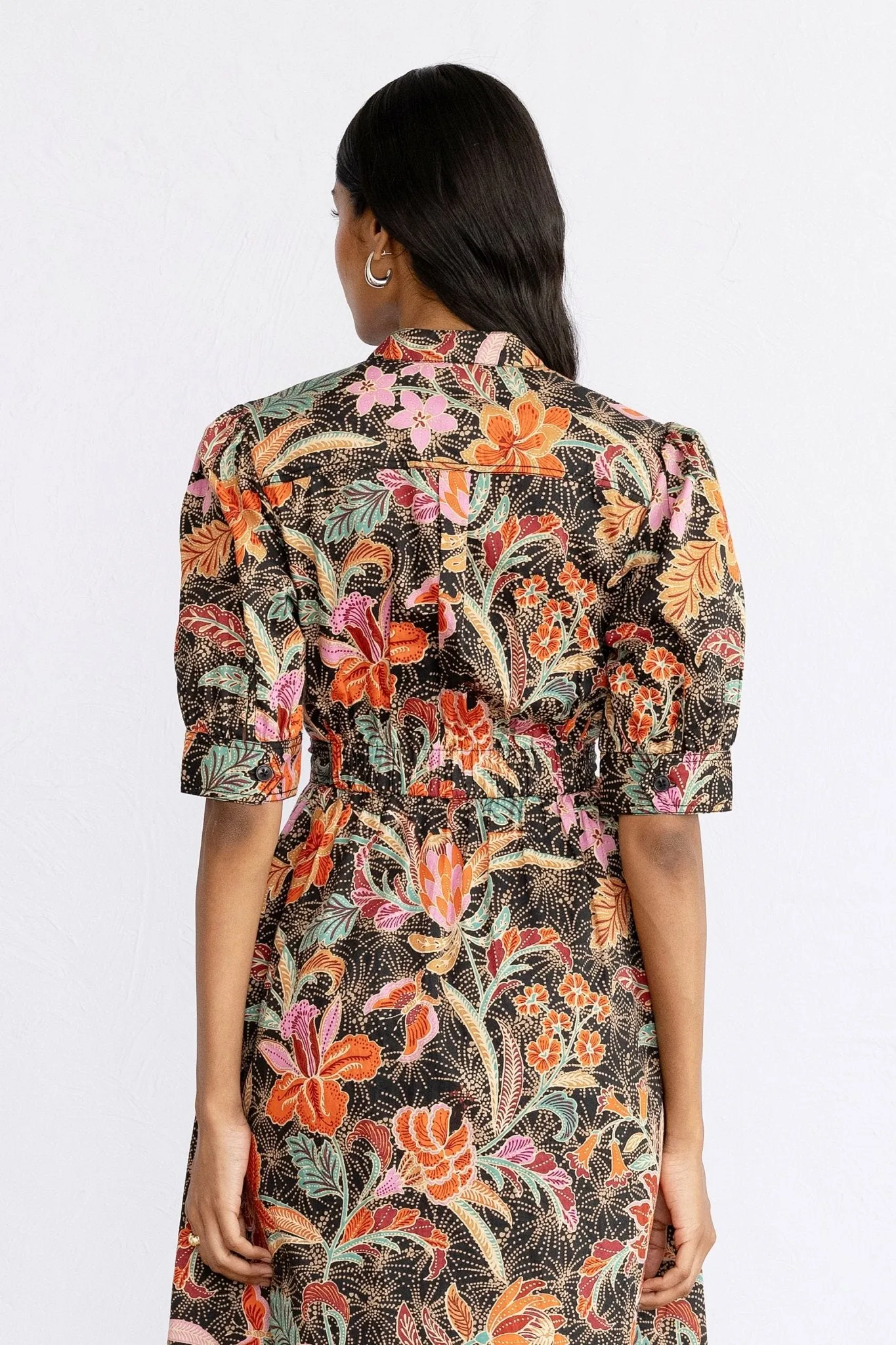 Daffodil Dress Bali Floral Syrah sold by Banjanan product image thumbnail 2