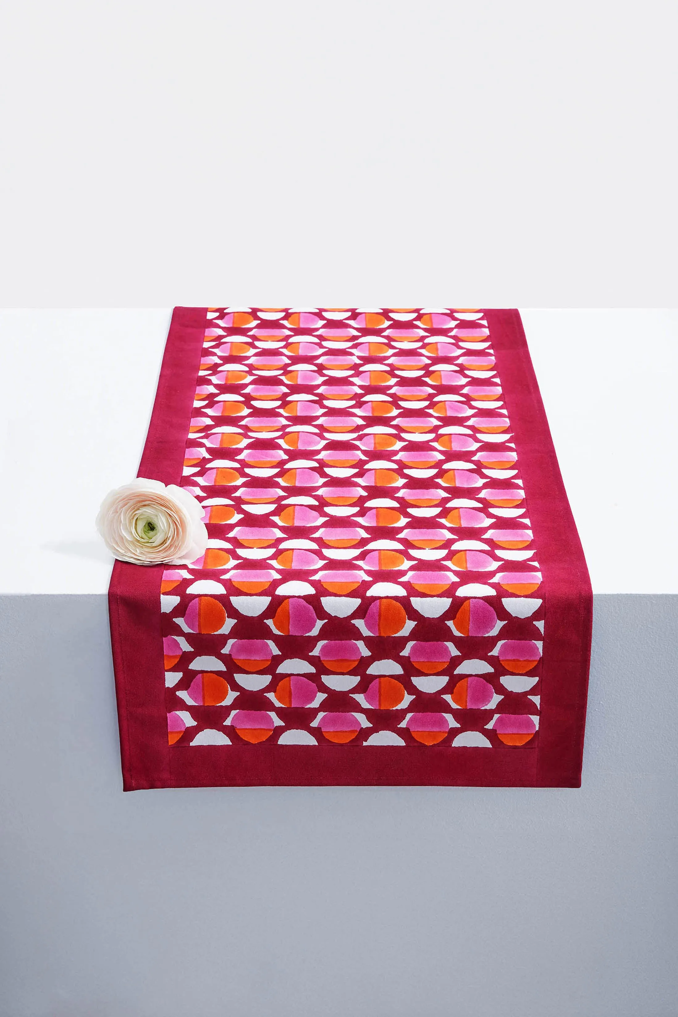 Curlew Curves Claret Table Runner sold by Banjanan