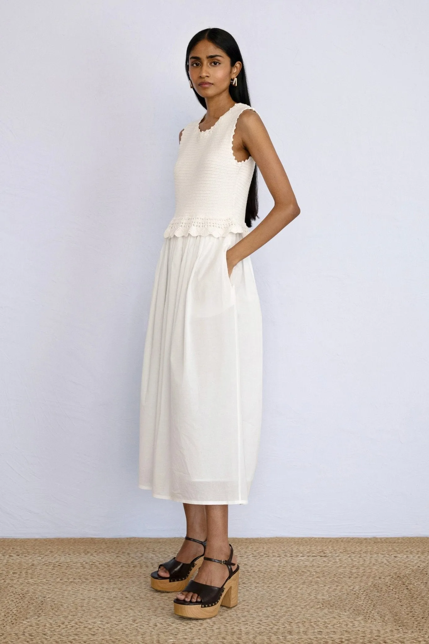 Heather Crochet Dress Ivory sold by Banjanan product image thumbnail 3