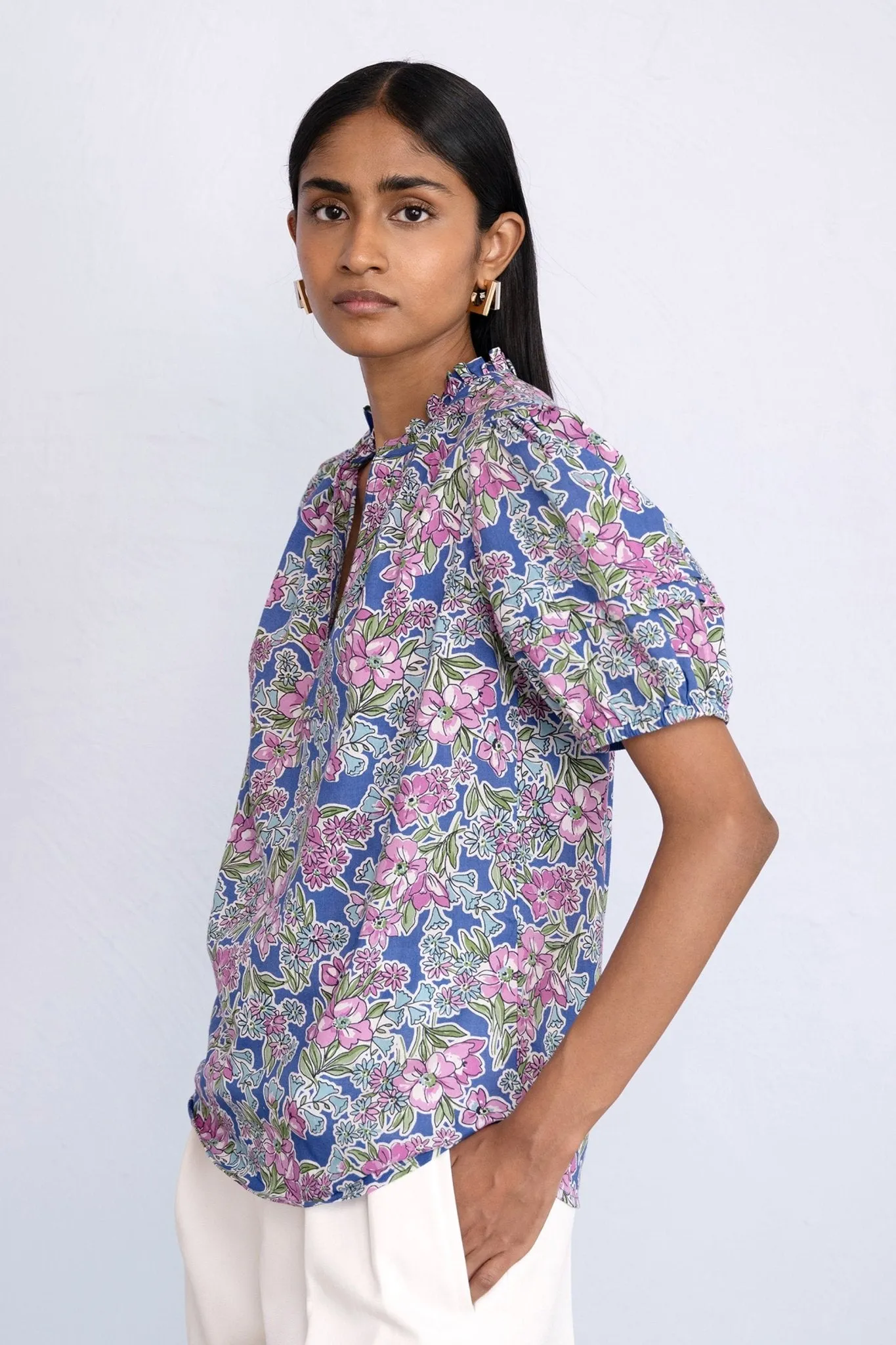 Bronte Top Arcadia Dazzling Blue sold by Banjanan