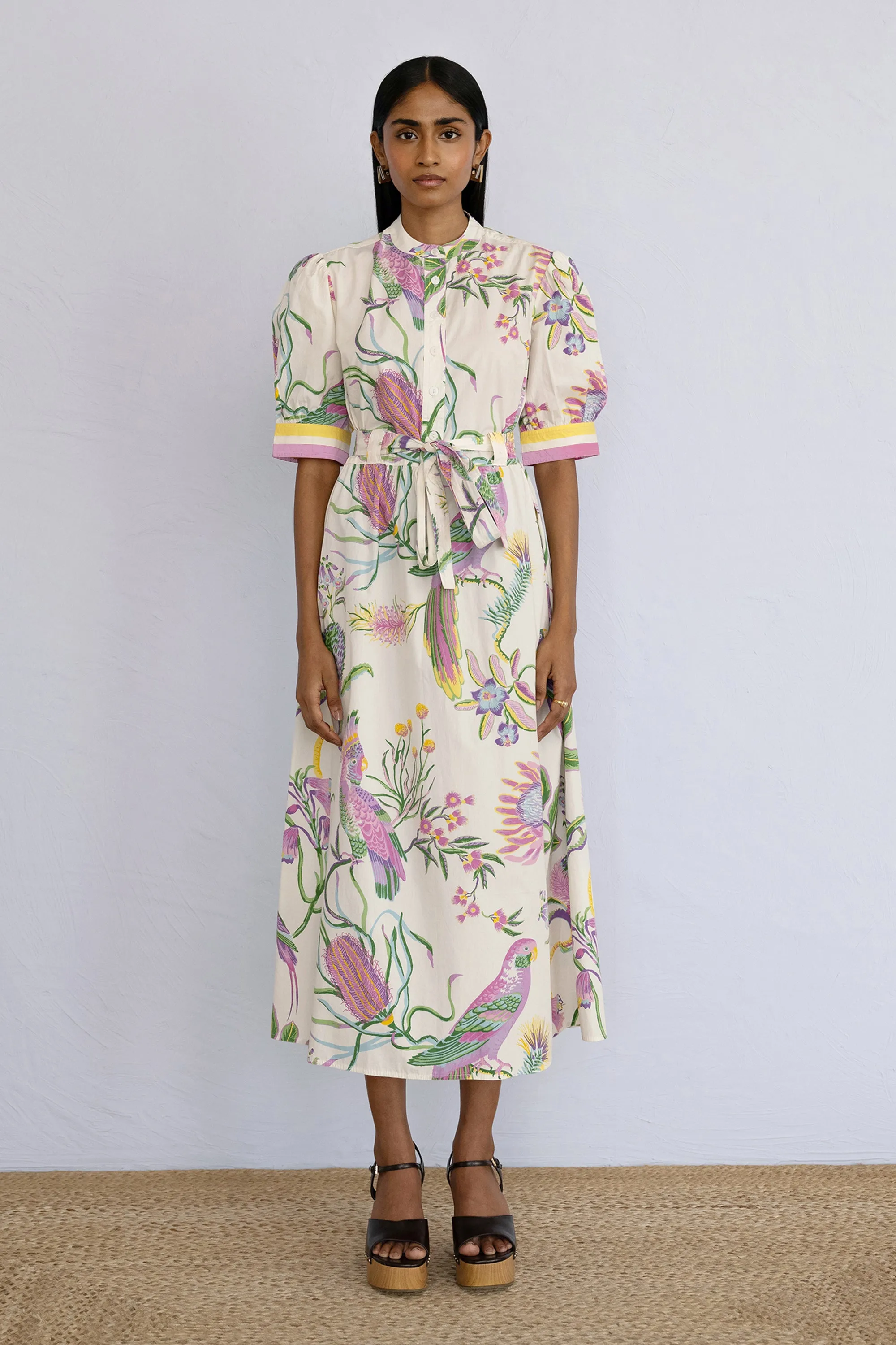 Daffodil Dress Botany Bay Afterglow sold by Banjanan