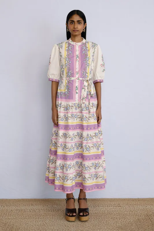 Saylor Dress Botany Bay Afterglow sold by Banjanan