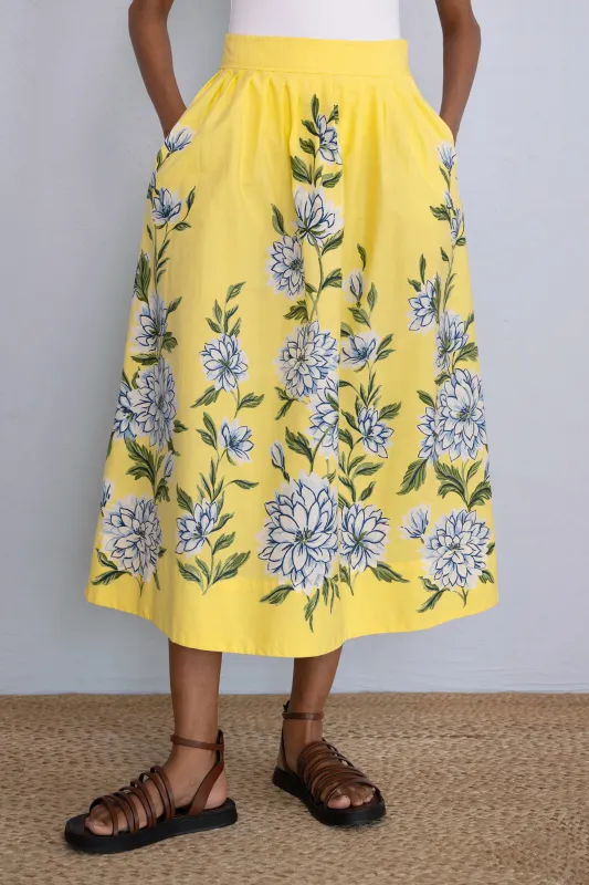 Magdalena Skirt Killara Border Quince sold by Banjanan