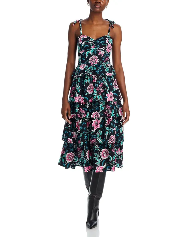 Ramona Dress Elisabetta Vine Ibis sold by Banjanan