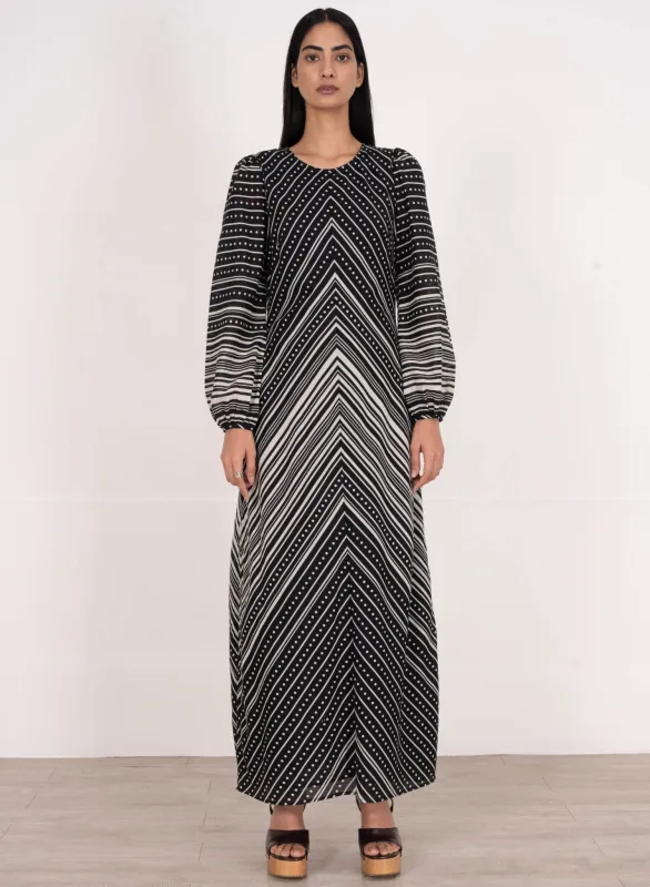 Adeline Dress Stellar Black sold by Banjanan