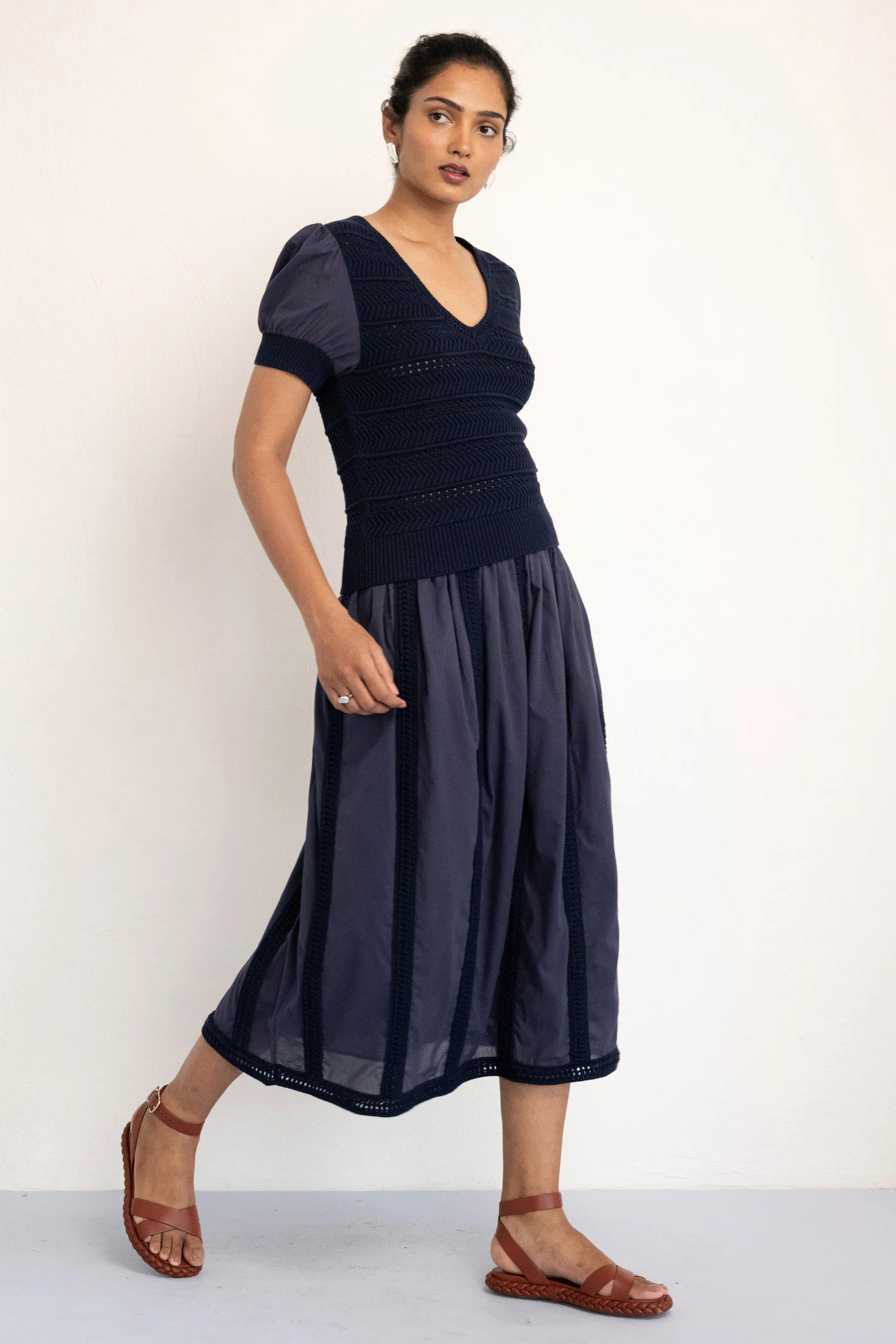 Patti V-Neck Oxford Sweater sold by Banjanan product image thumbnail 3