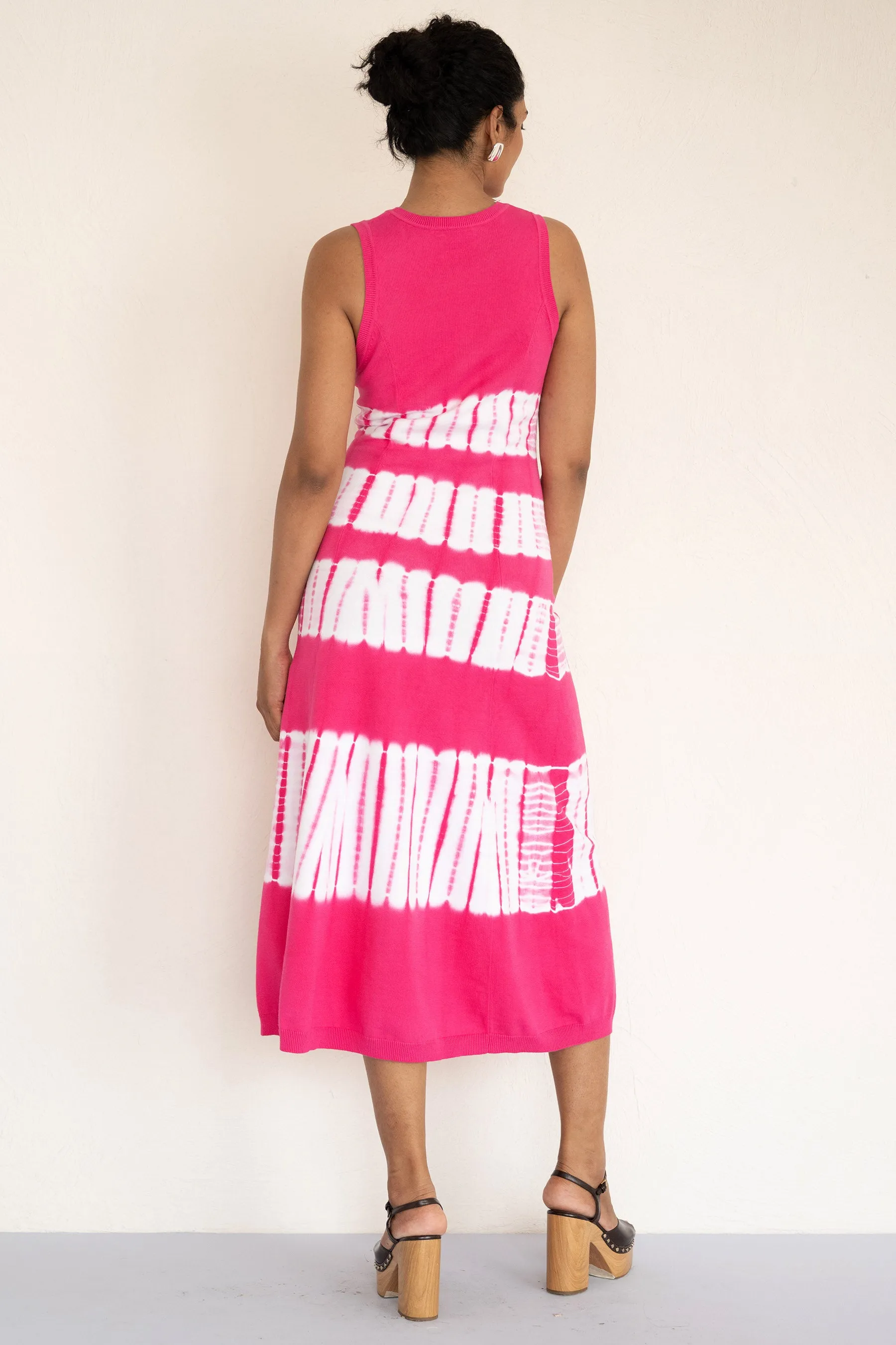 Genoa Tie Dye Dress Fuchsia sold by Banjanan product image thumbnail 2