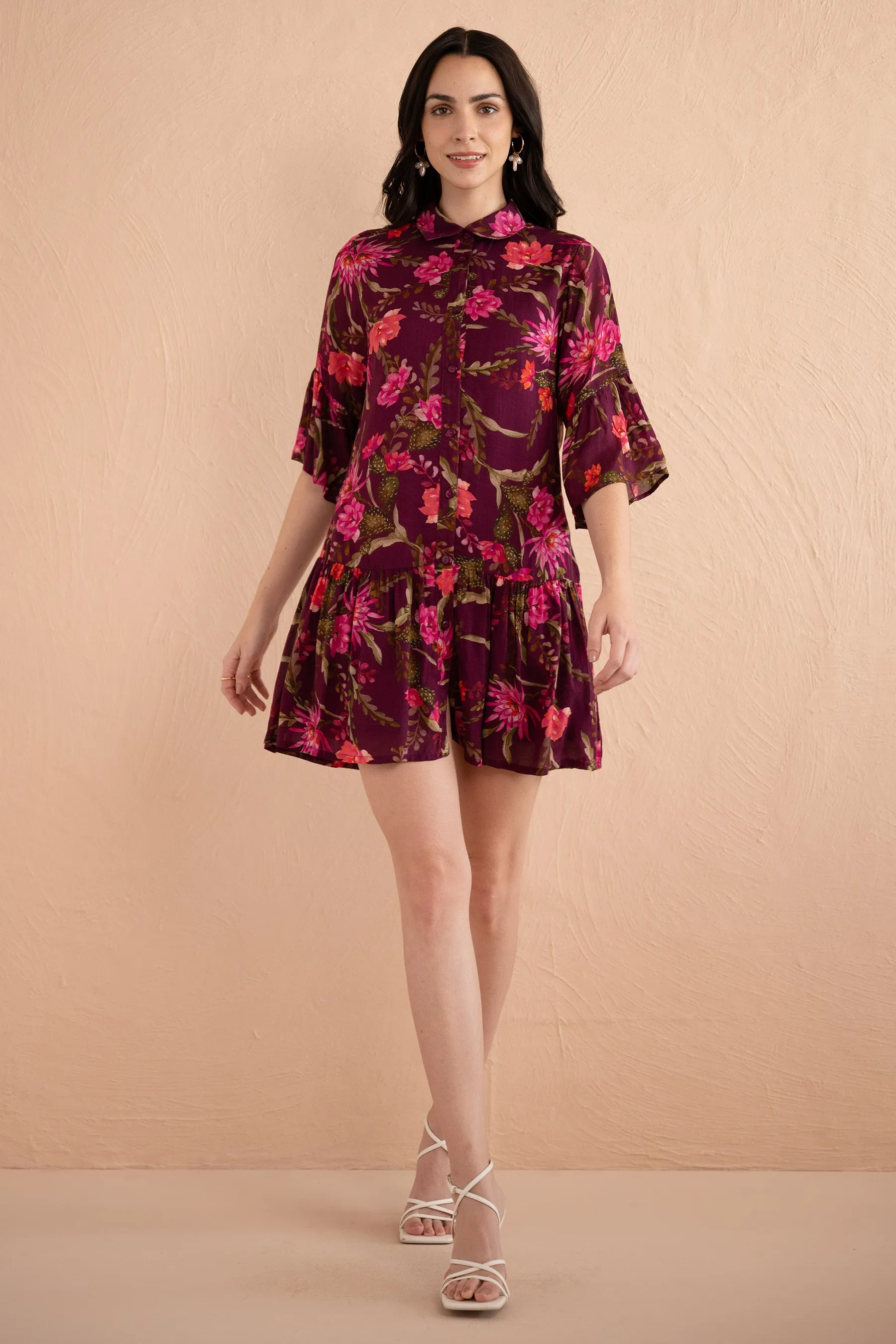 Hydra Mini Dress Desert Rose Dusk sold by Banjanan