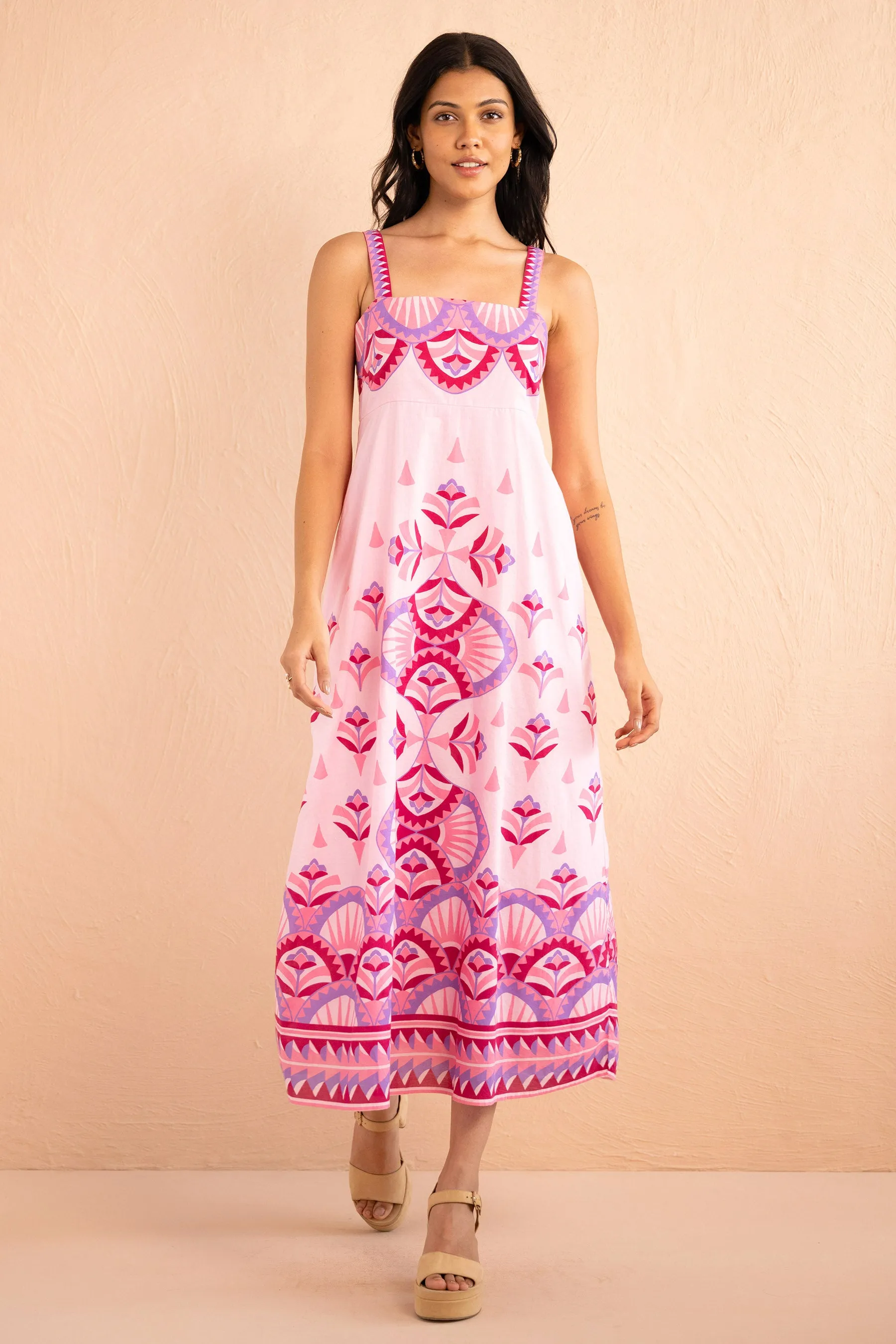 Maria Dress Syros Stripe Amethyst sold by Banjanan product image thumbnail 3