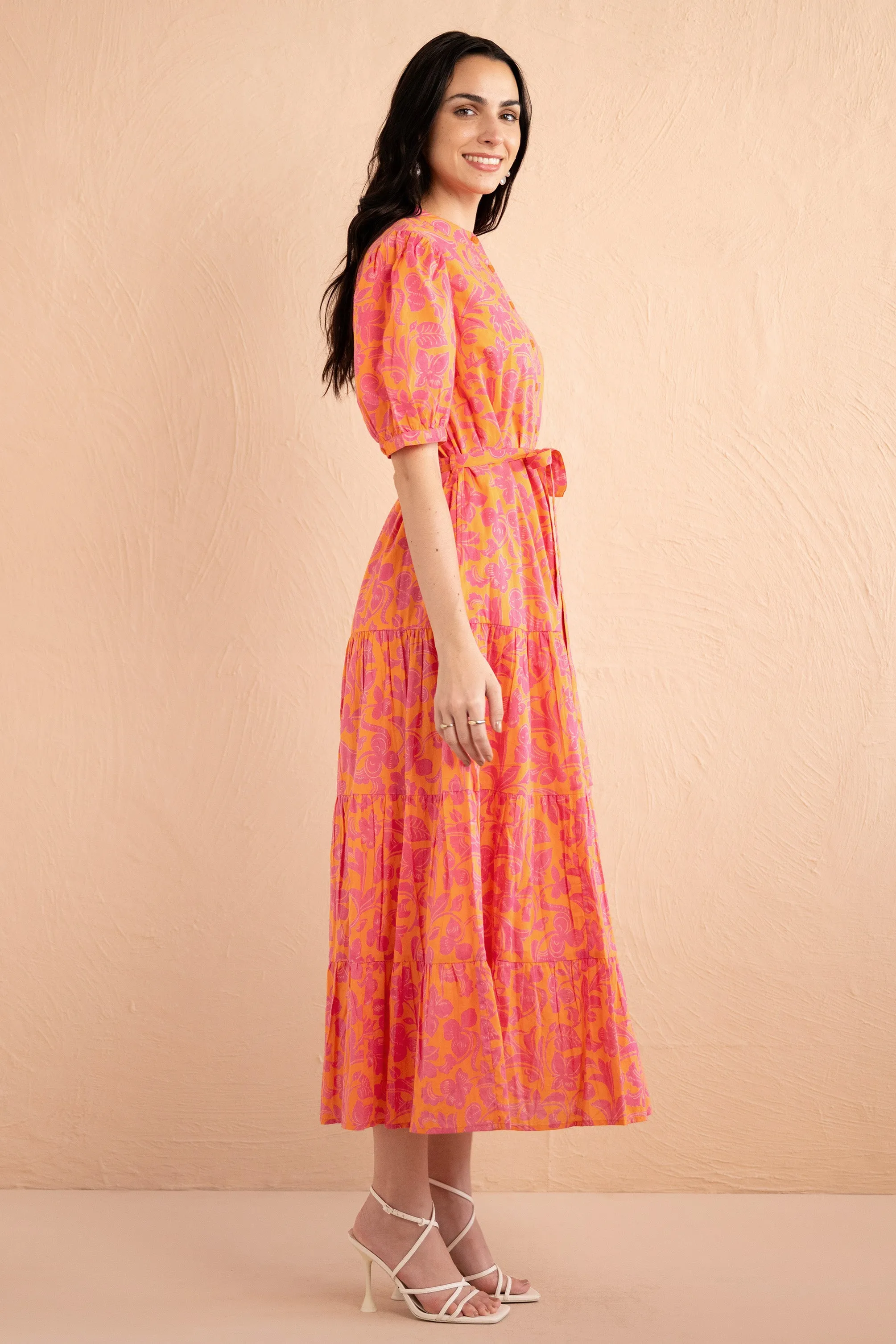 Saylor Dress Gaia Nectarine sold by Banjanan product image thumbnail 3