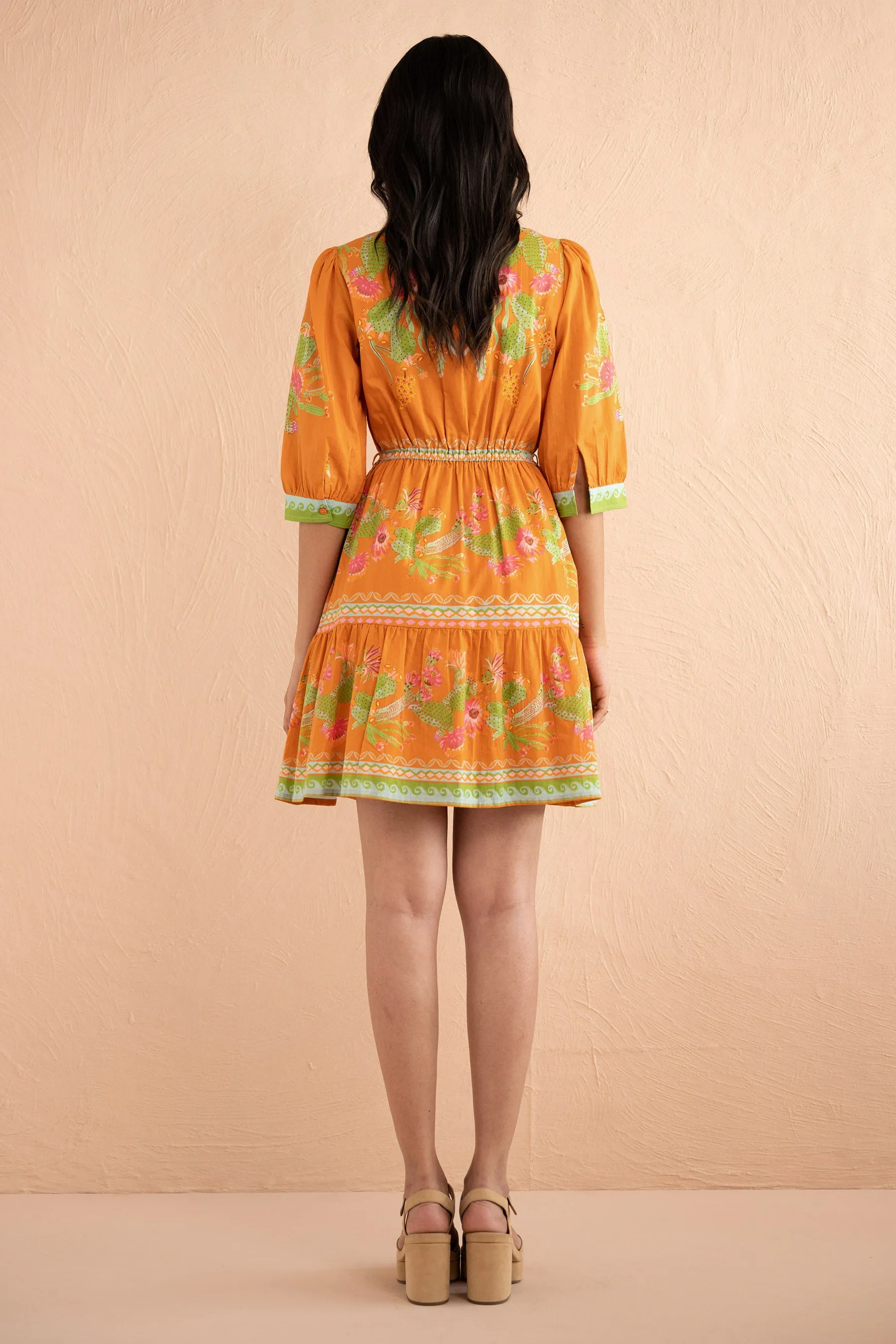 Gizela Dress Calypso Cacti Caramel sold by Banjanan product image thumbnail 2