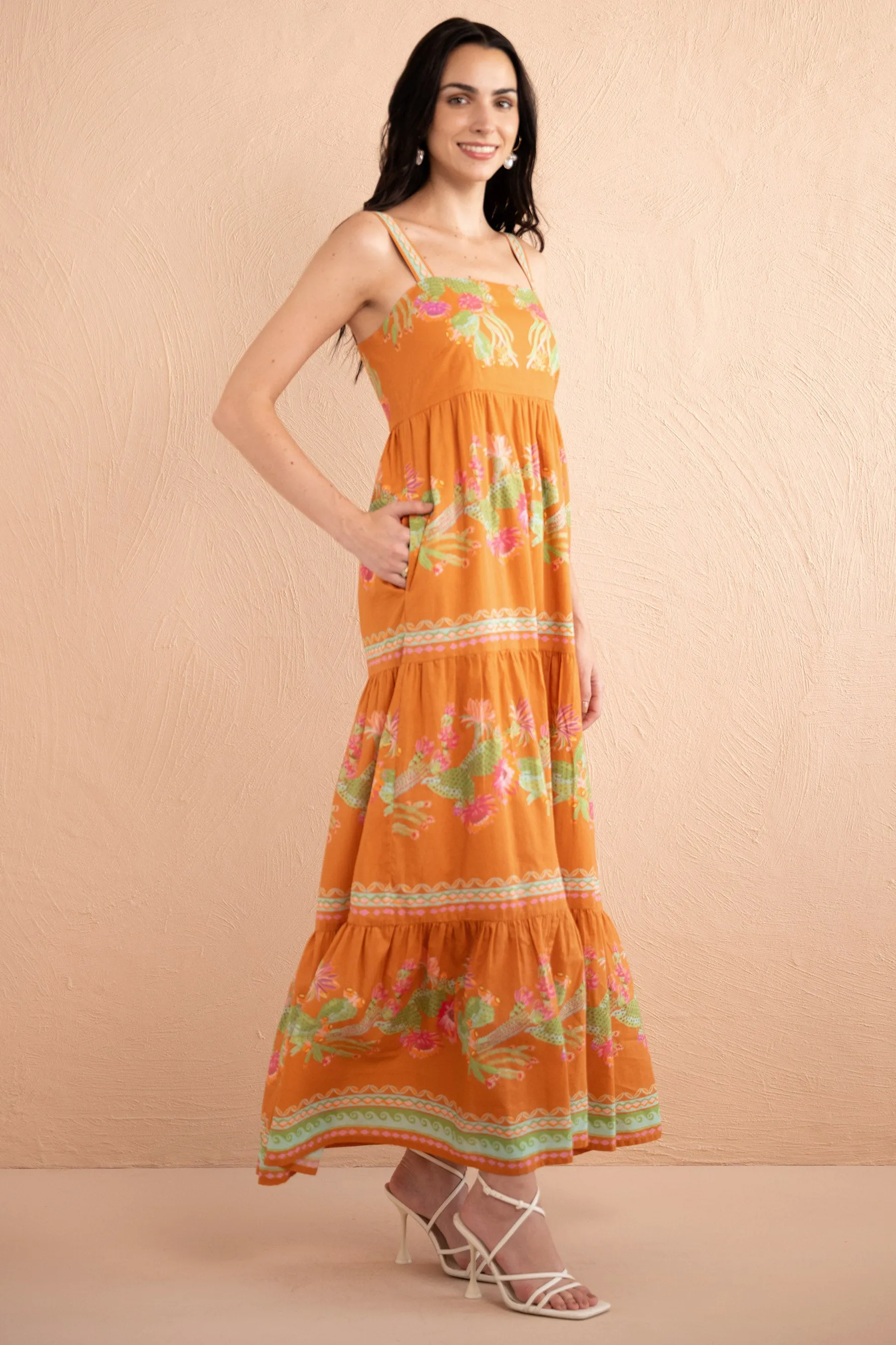 Daniella Dress Calypso Cacti Caramel sold by Banjanan product image thumbnail 4