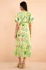 Poppy Dress Calypso Cacti Jade sold by Banjanan