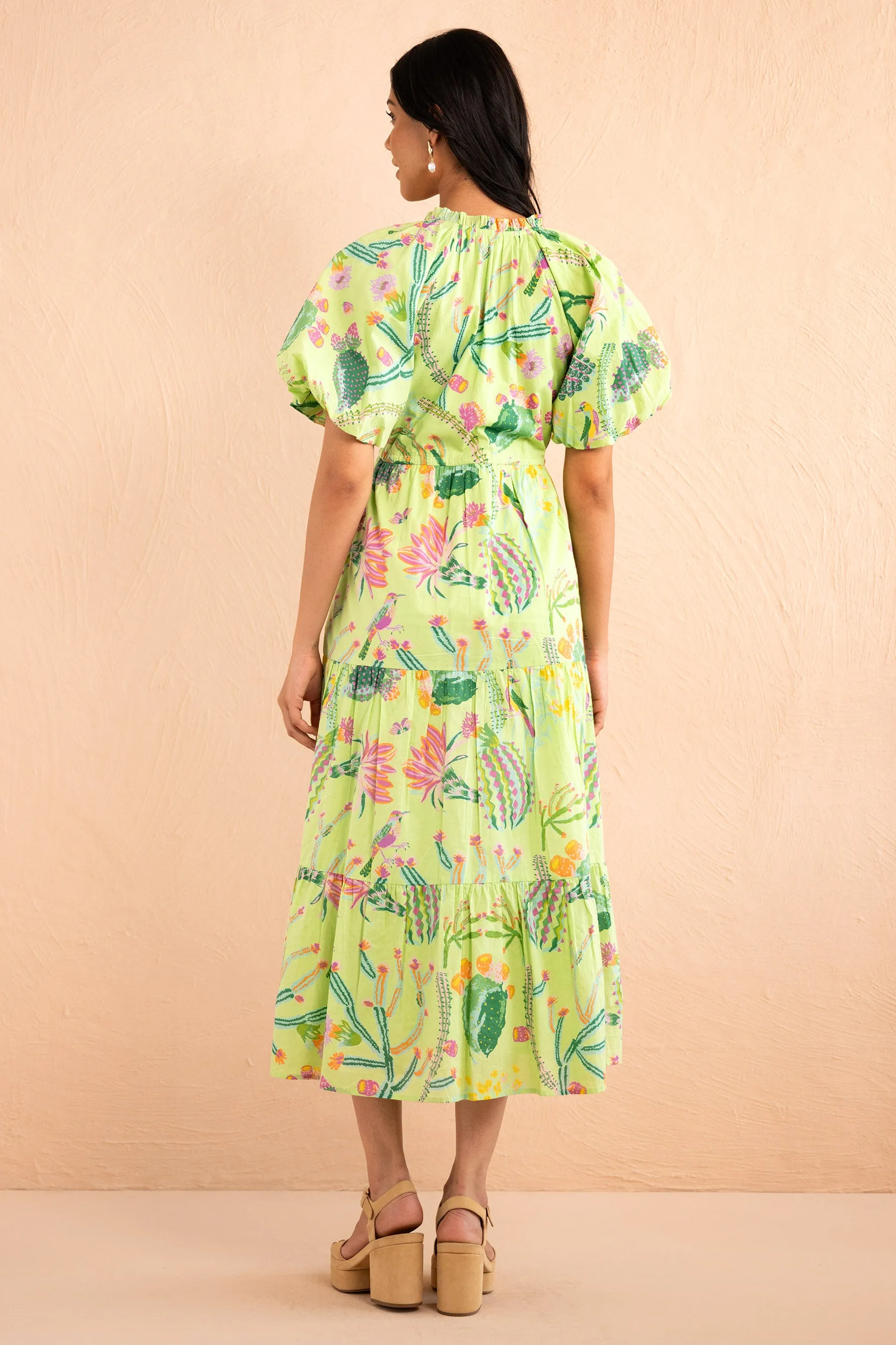 Poppy Dress Calypso Cacti Jade sold by Banjanan product image thumbnail 2