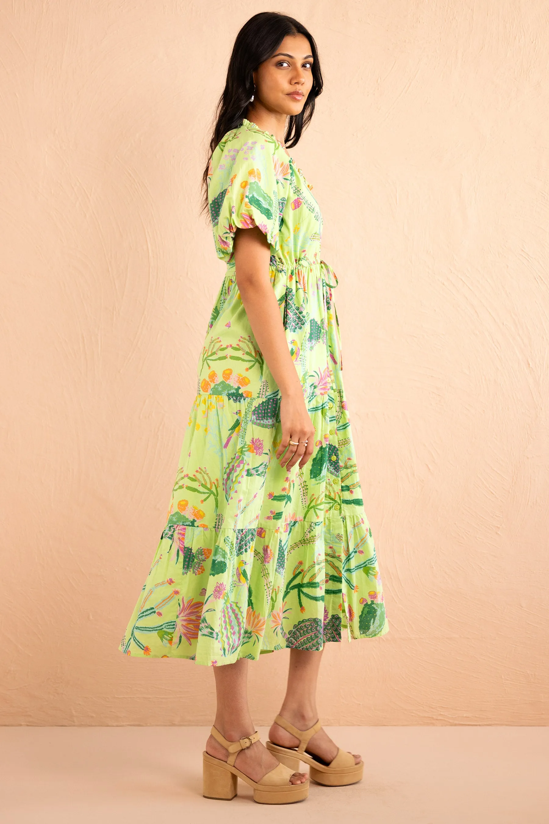 Poppy Dress Calypso Cacti Jade sold by Banjanan product image thumbnail 4