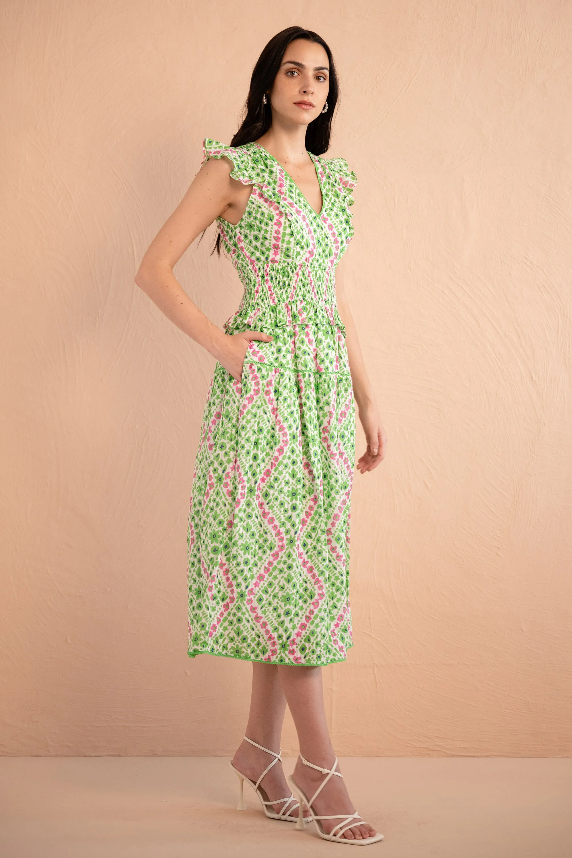 Keira Dress Athena Heart Kelly sold by Banjanan product image thumbnail 3