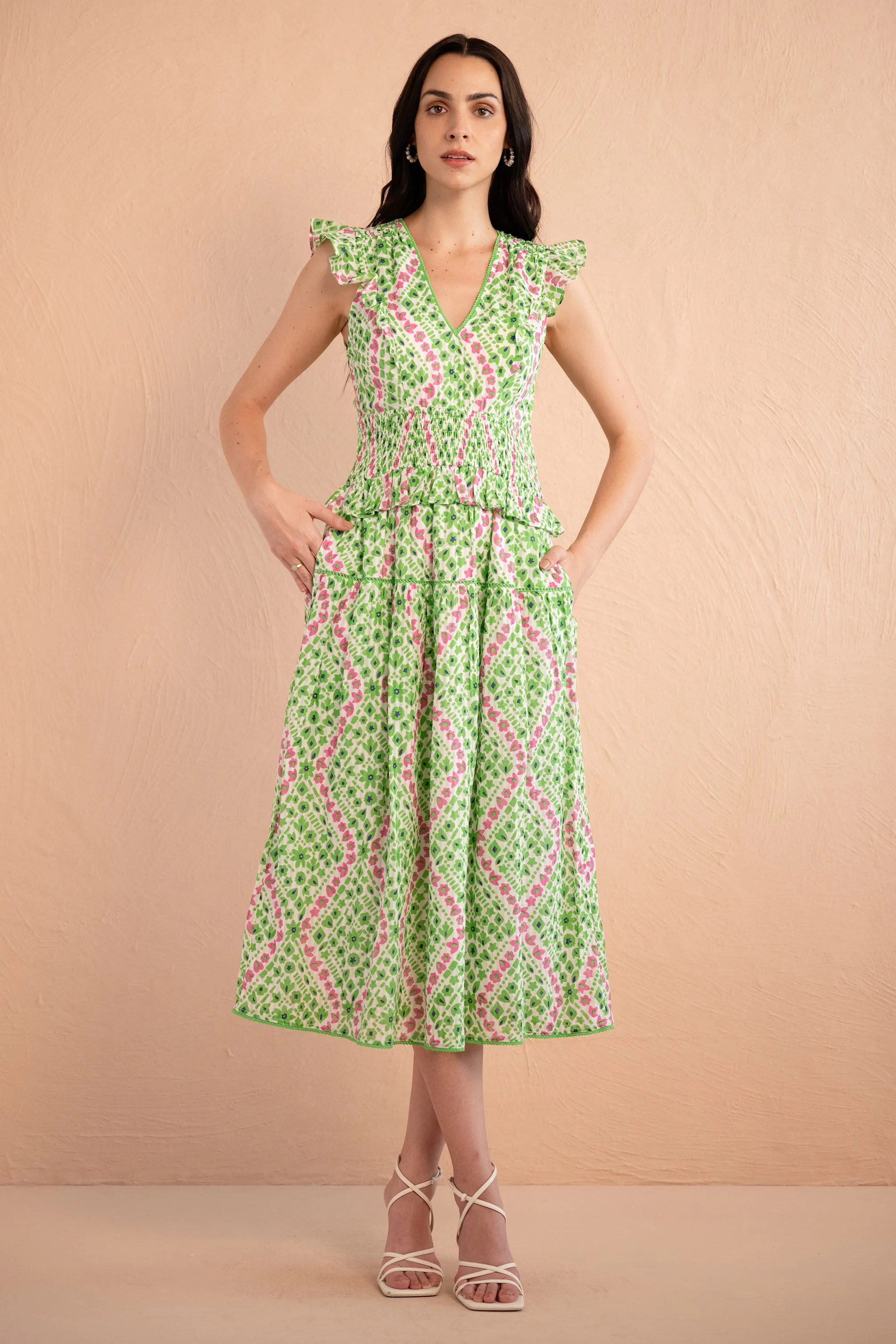 Keira Dress Athena Heart Kelly sold by Banjanan