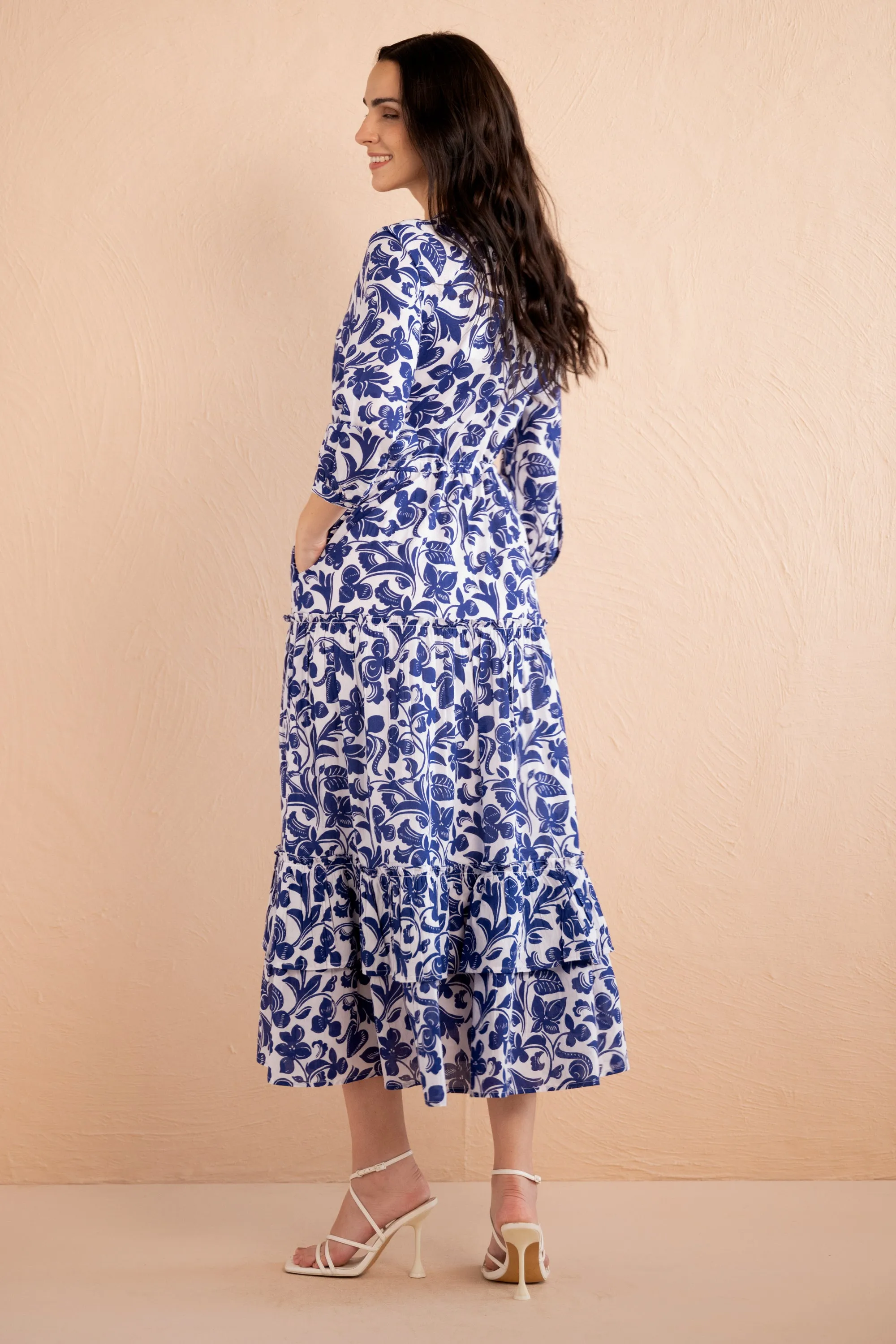 Bazaar Dress Gaia Cobalt sold by Banjanan product image thumbnail 3