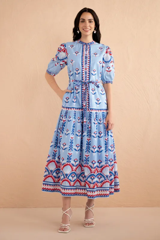 Saylor Dress Paros Tile Placement Nautical sold by Banjanan