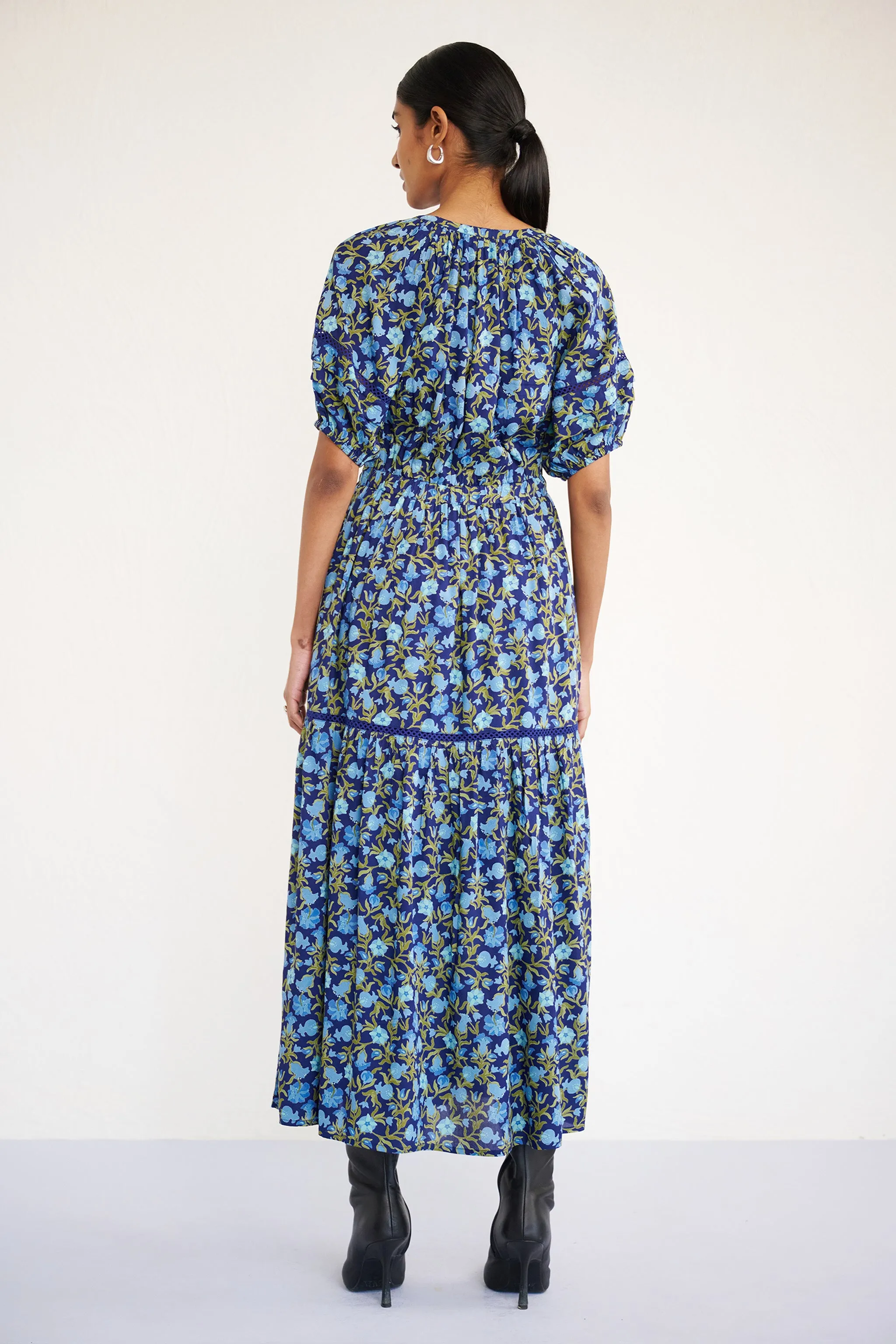 Selma Dress Pomegranate Vine Lapis sold by Banjanan product image thumbnail 4