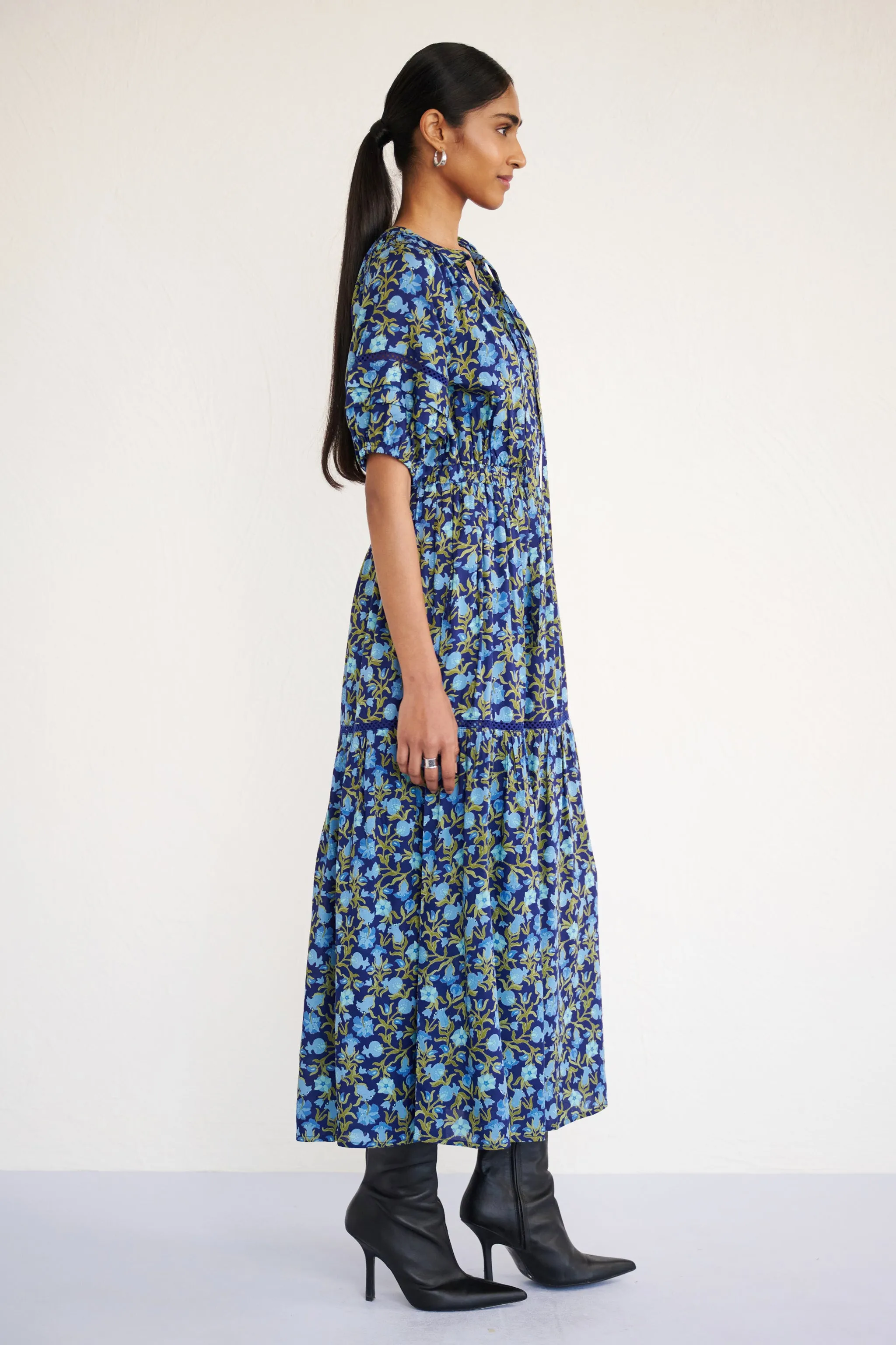 Selma Dress Pomegranate Vine Lapis sold by Banjanan product image thumbnail 3
