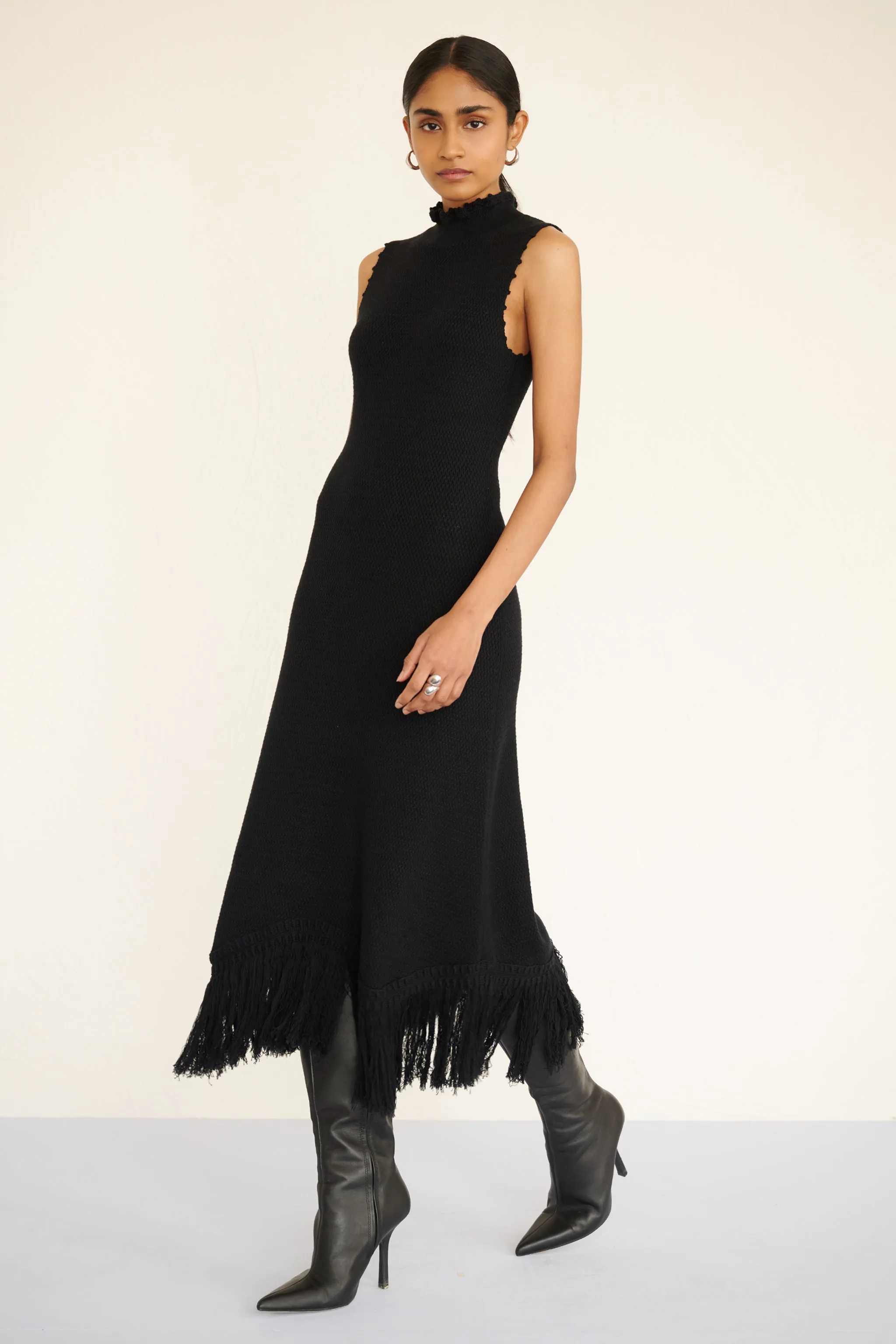 Amelia Fringe Dress Black sold by Banjanan product image thumbnail 2