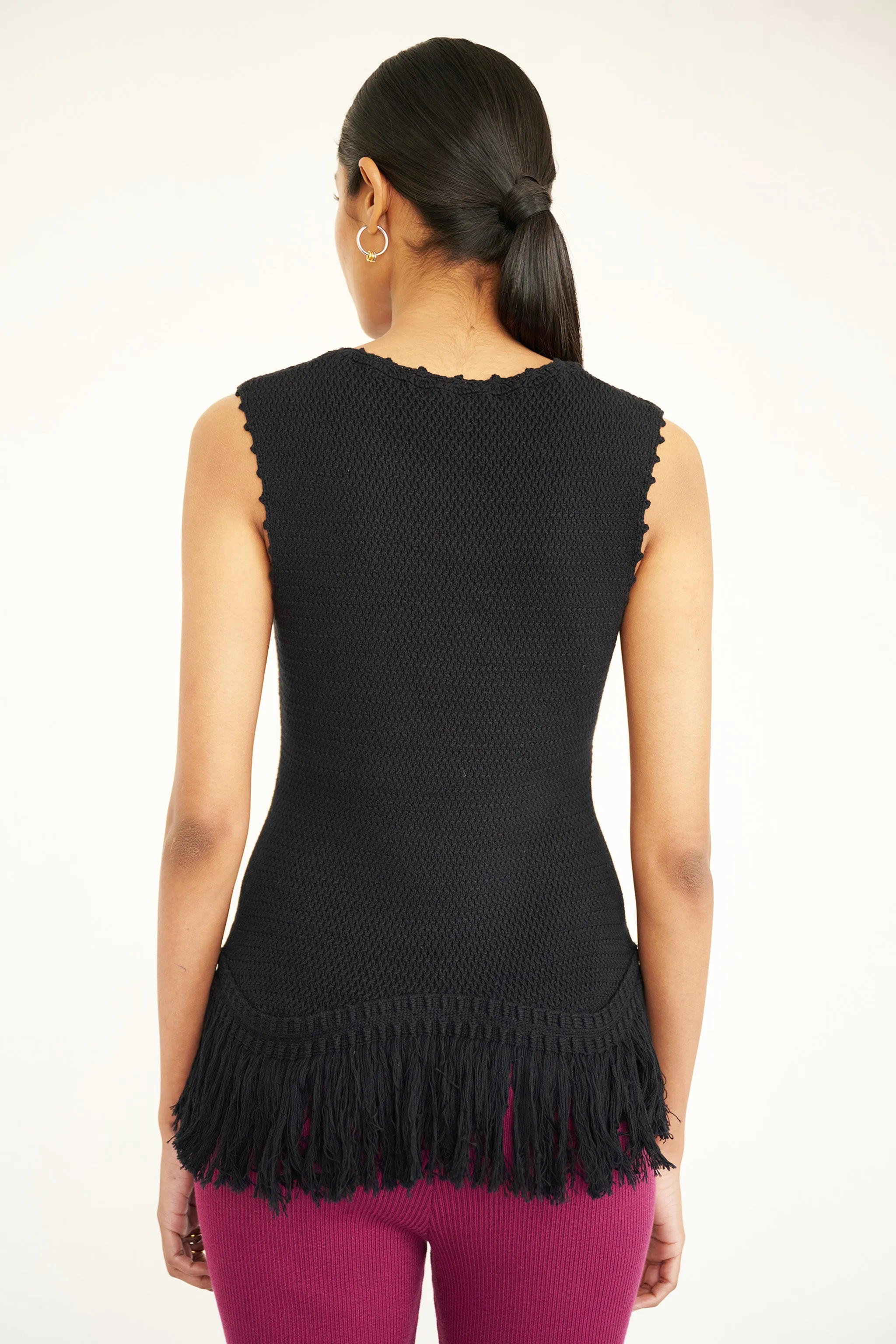 Luzia Fringe Tank Black sold by Banjanan product image thumbnail 2