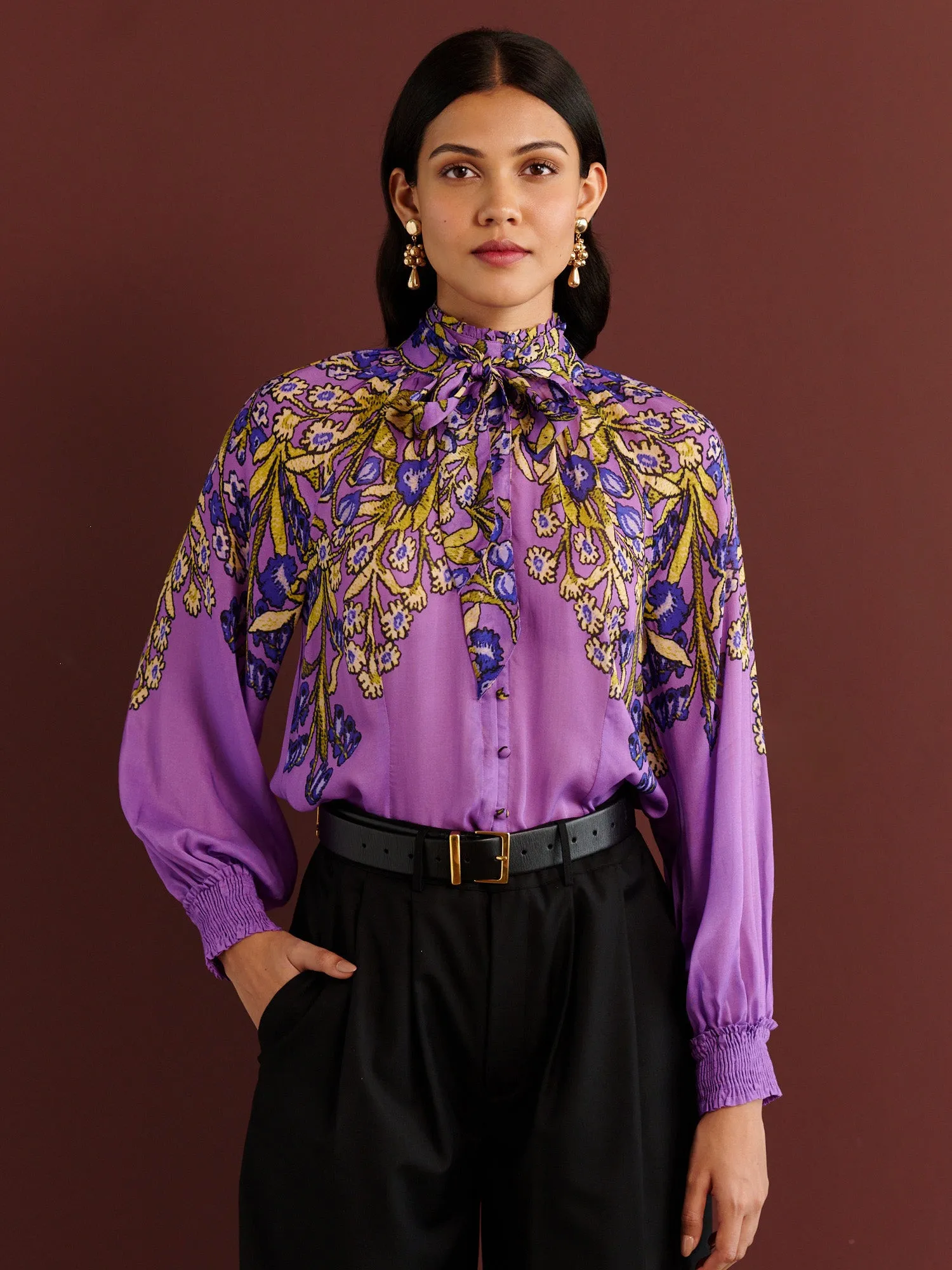 Tara Shirt Unicorn Tapestry Violet sold by Banjanan