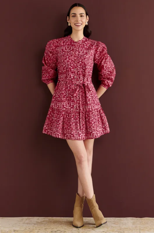 Roma Dress Ottoman Berry sold by Banjanan