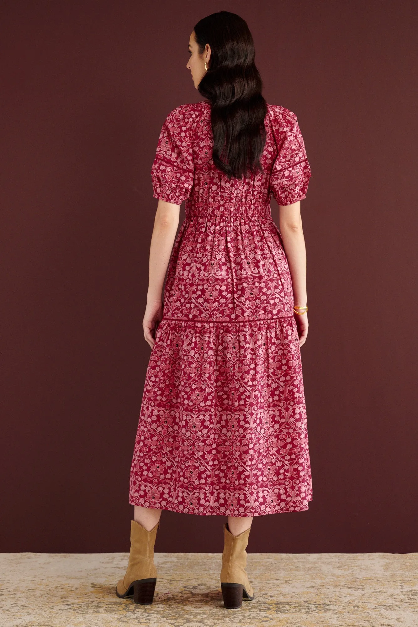 Selma Dress Ottoman Berry sold by Banjanan product image thumbnail 5